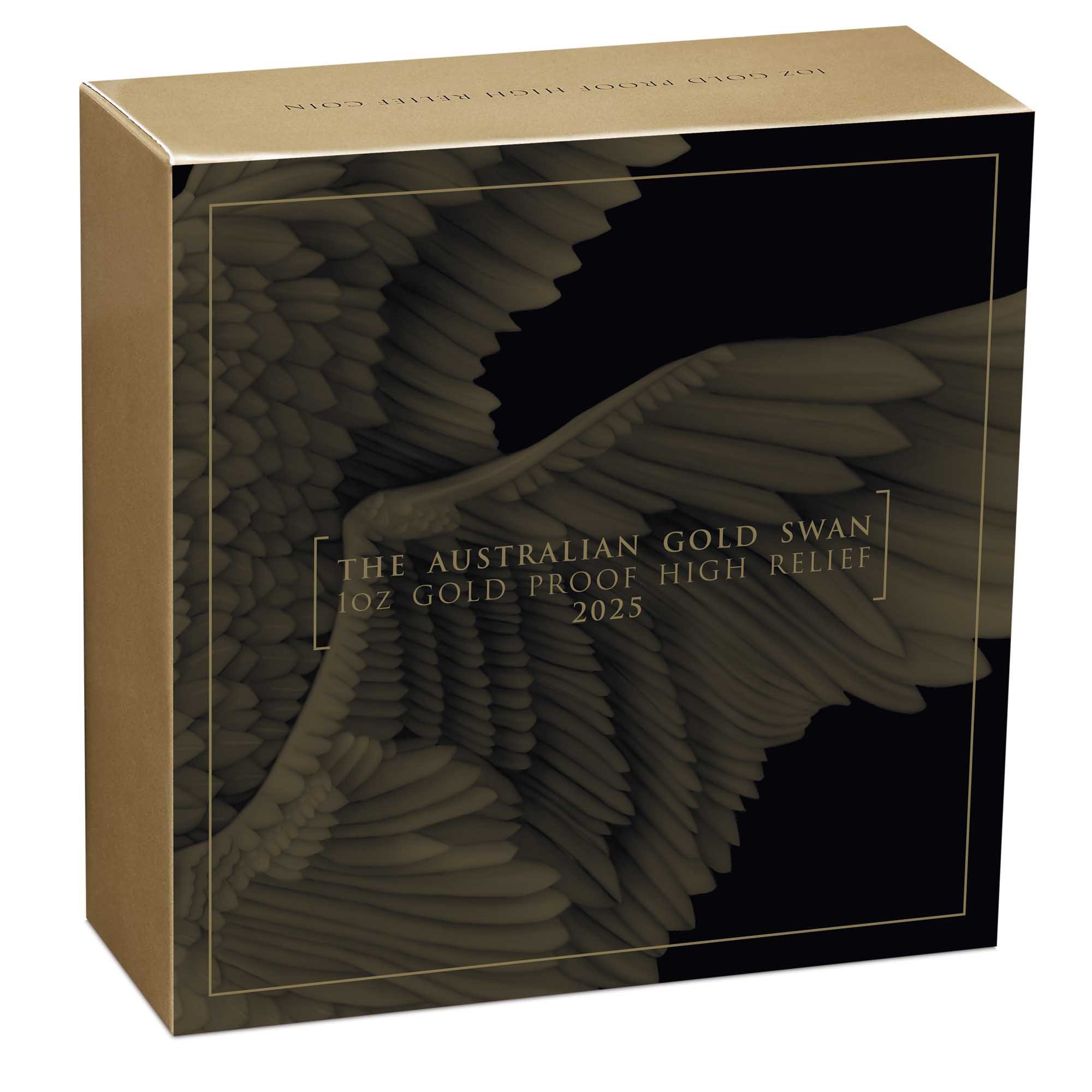 05 Australian Swan 2025 1oz Gold Proof HR Coin in shipper HighRes