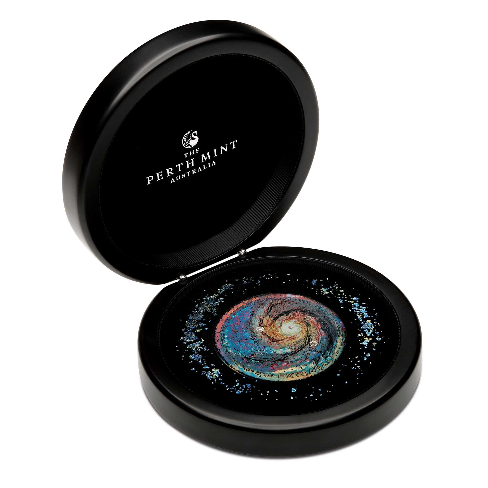 04 Extragalactic 2025 5oz Silver Patina Coloured Coin in case HighRes