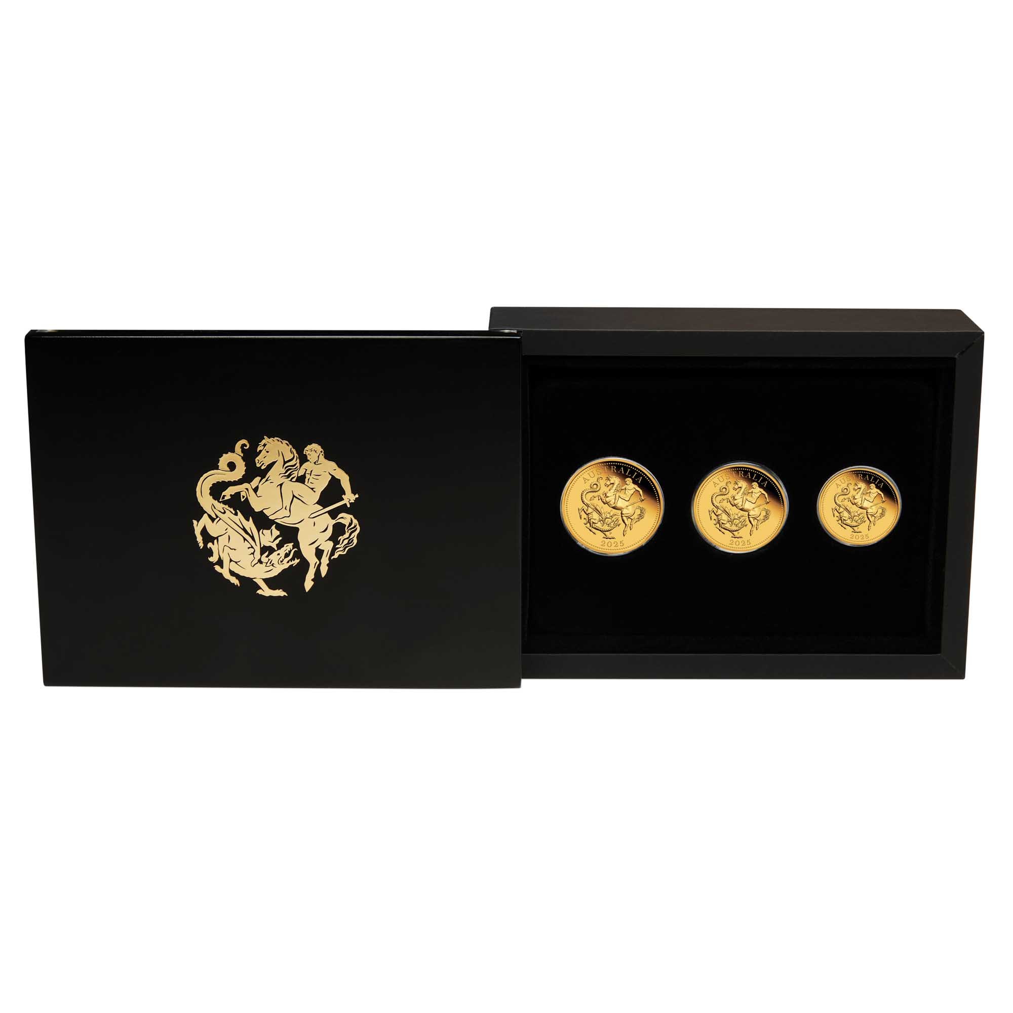 00 Australian Sovereign 2025 Gold Proof 3 Coin Set In Case HighRes