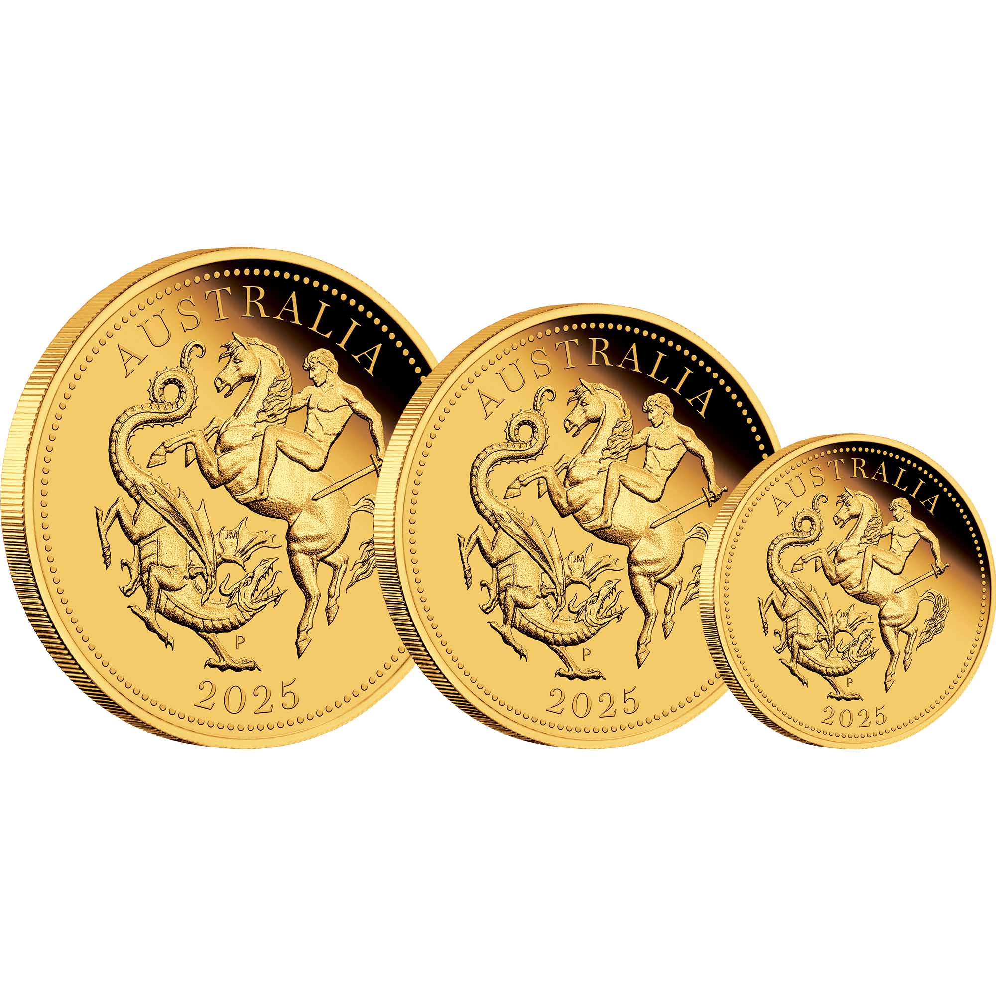 01 Australian Sovereign 2025 Gold Proof Coins On Edge HighRes