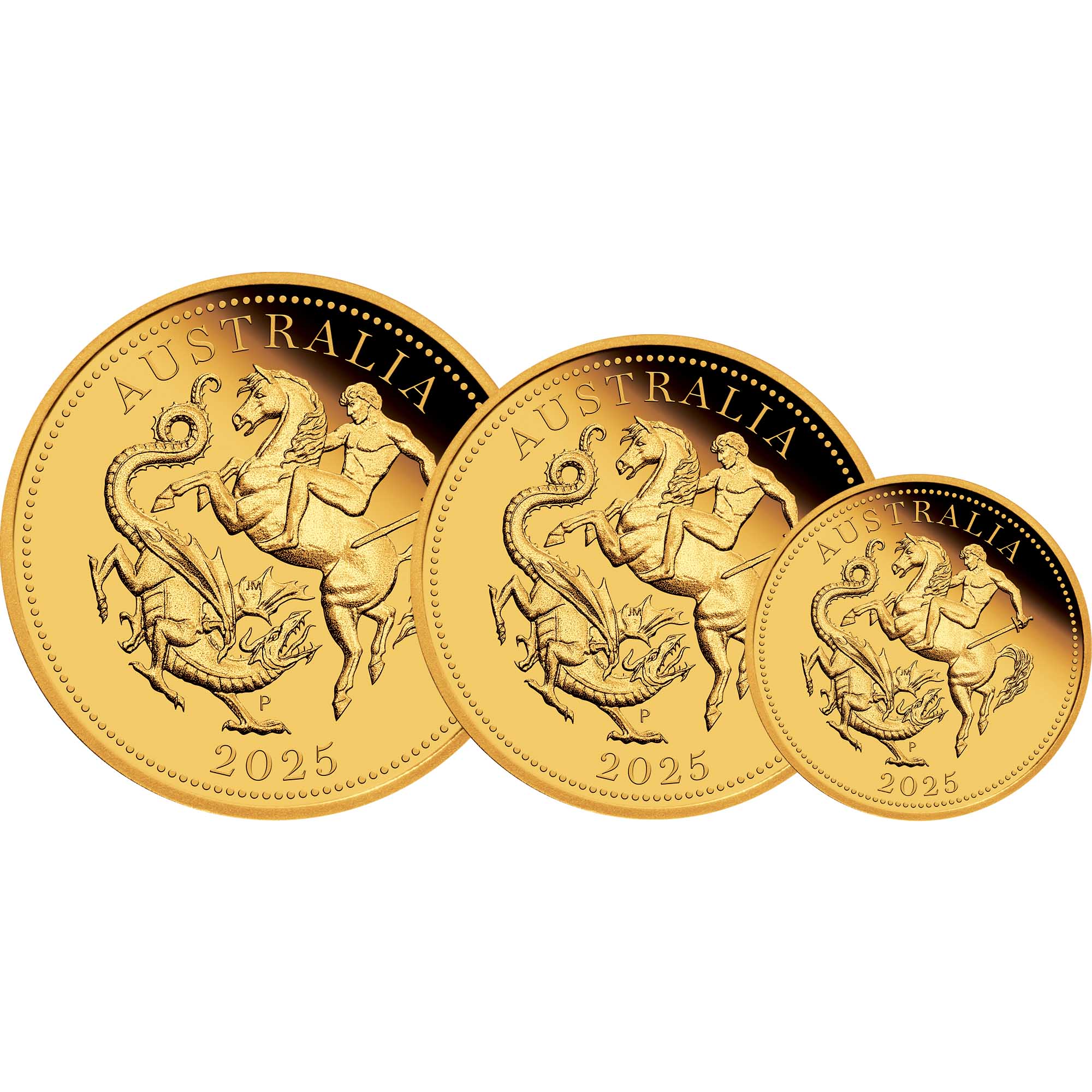 02 Australian Sovereign 2025 Gold Proof Coins Straight On HighRes