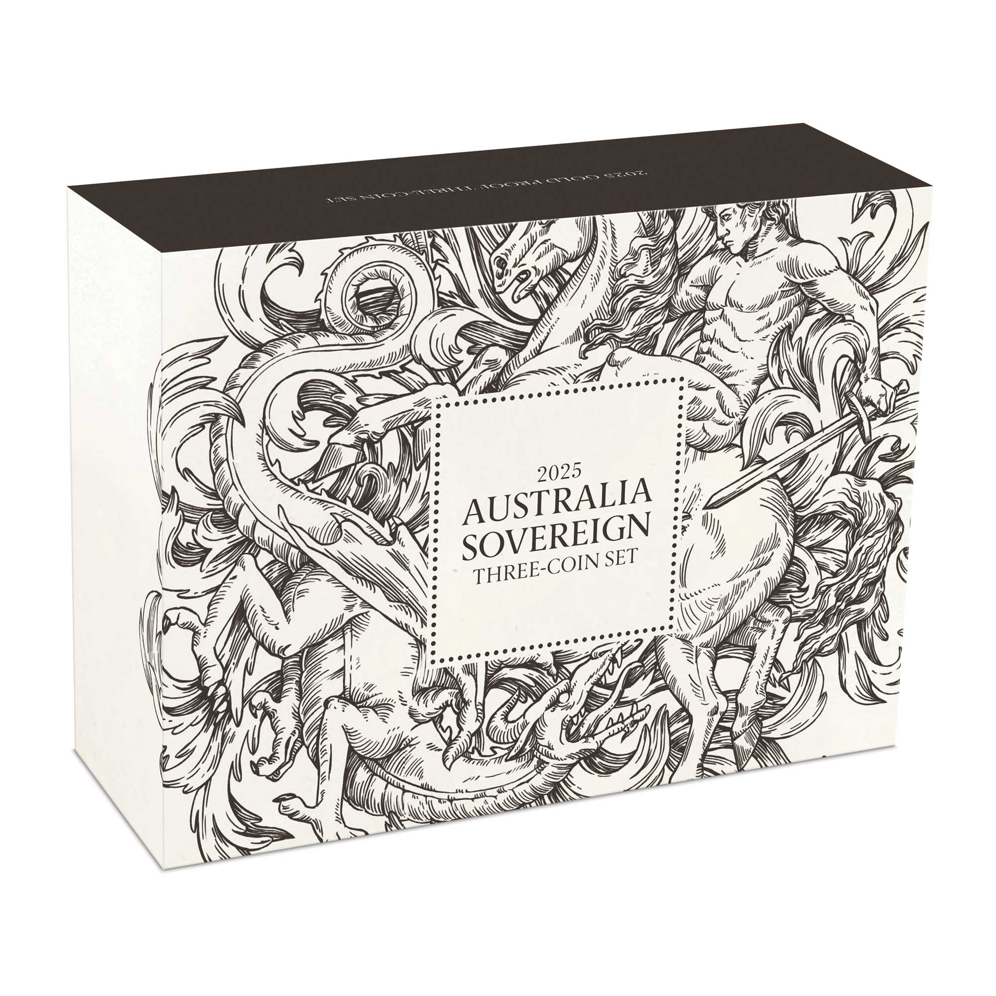09 Australian Sovereign 2025 Gold Proof 3 Coin Set In Shipper HighRes
