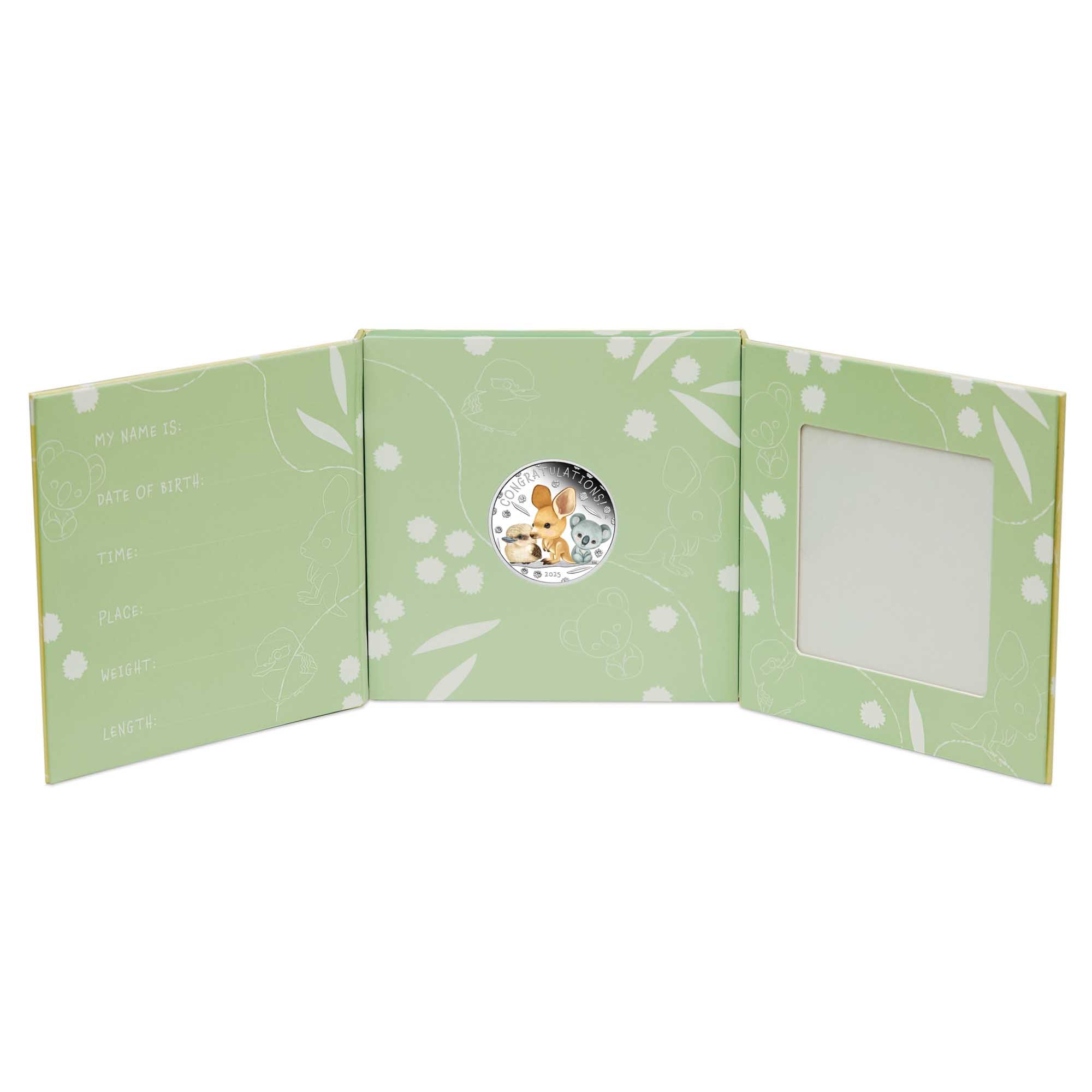 04 2025 Newborn 1 2oz Silver Proof Coloured Coin In Card HighRes