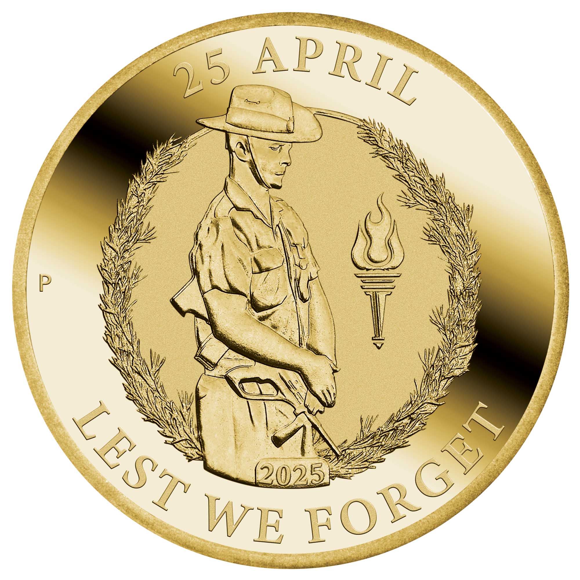 02 2025 ANZAC Base Metal Coin In Card straight on HighRes