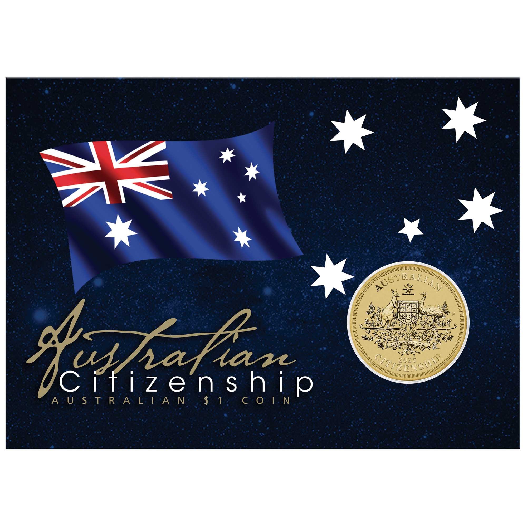 00 Australian Citizenship 2024 $1 Base Metal Coin In Card HighRes