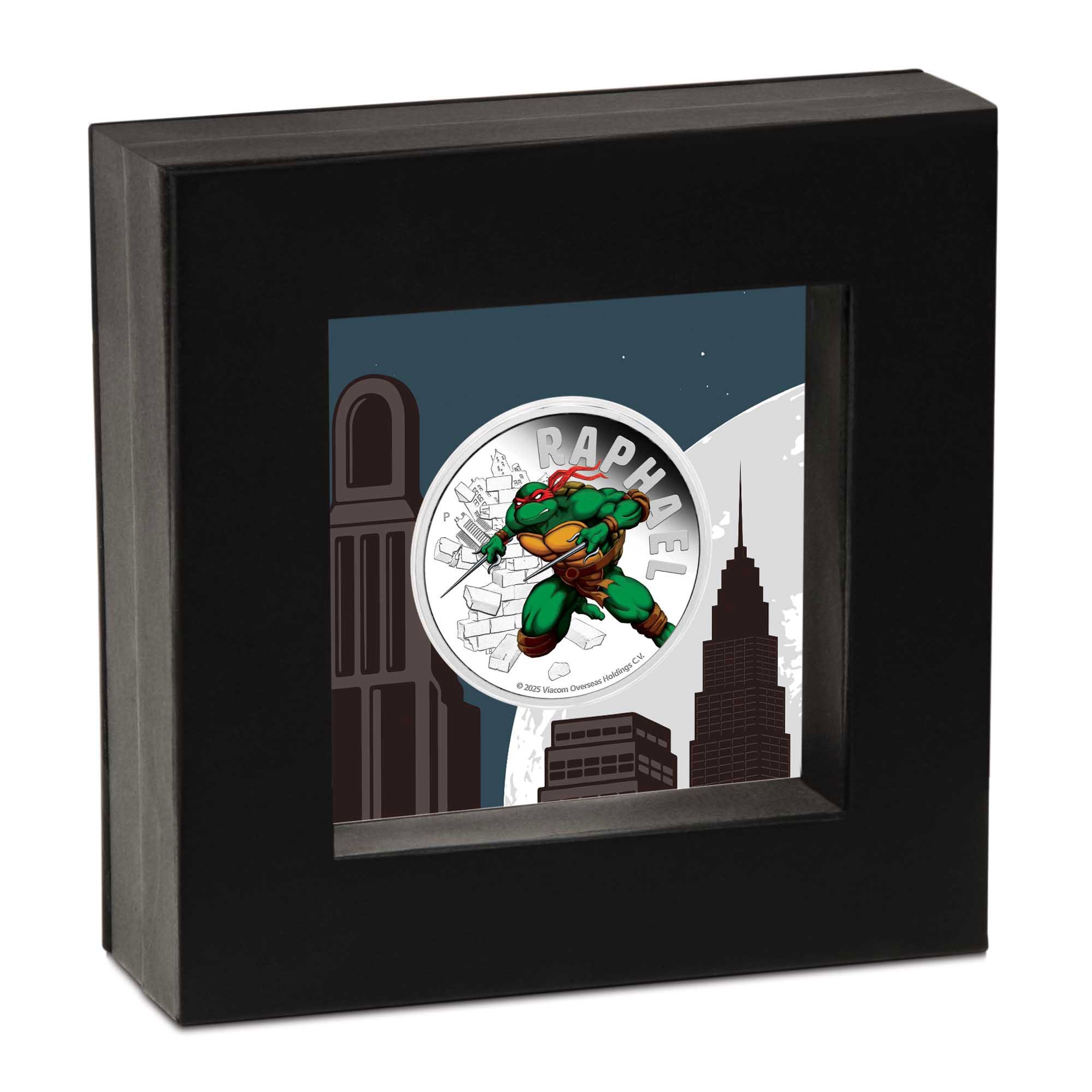 04 Teenage Mutant Ninja Turtles Rapheal 2025 1oz Silver Proof Coloured Coin in case HighRes
