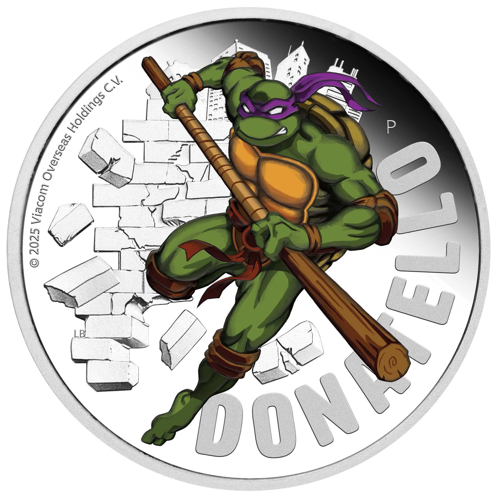 絵画 TOTAN No1 2024 Tuvalu $1 1-oz Silver Teenage Mutant Ninja Turtles