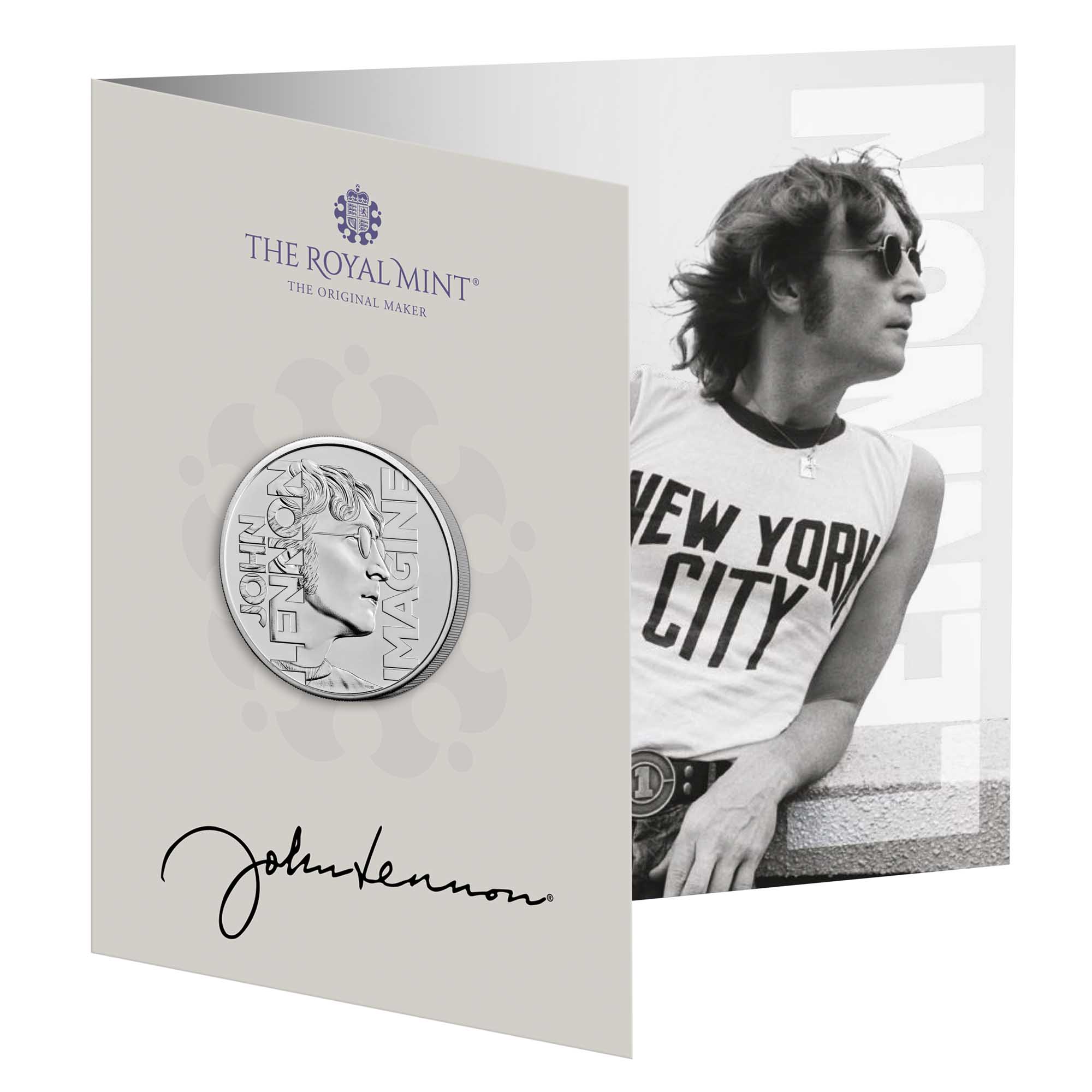01 John Lennon 2025 UK GBP5 Brilliant Uncirculated Coin pack front