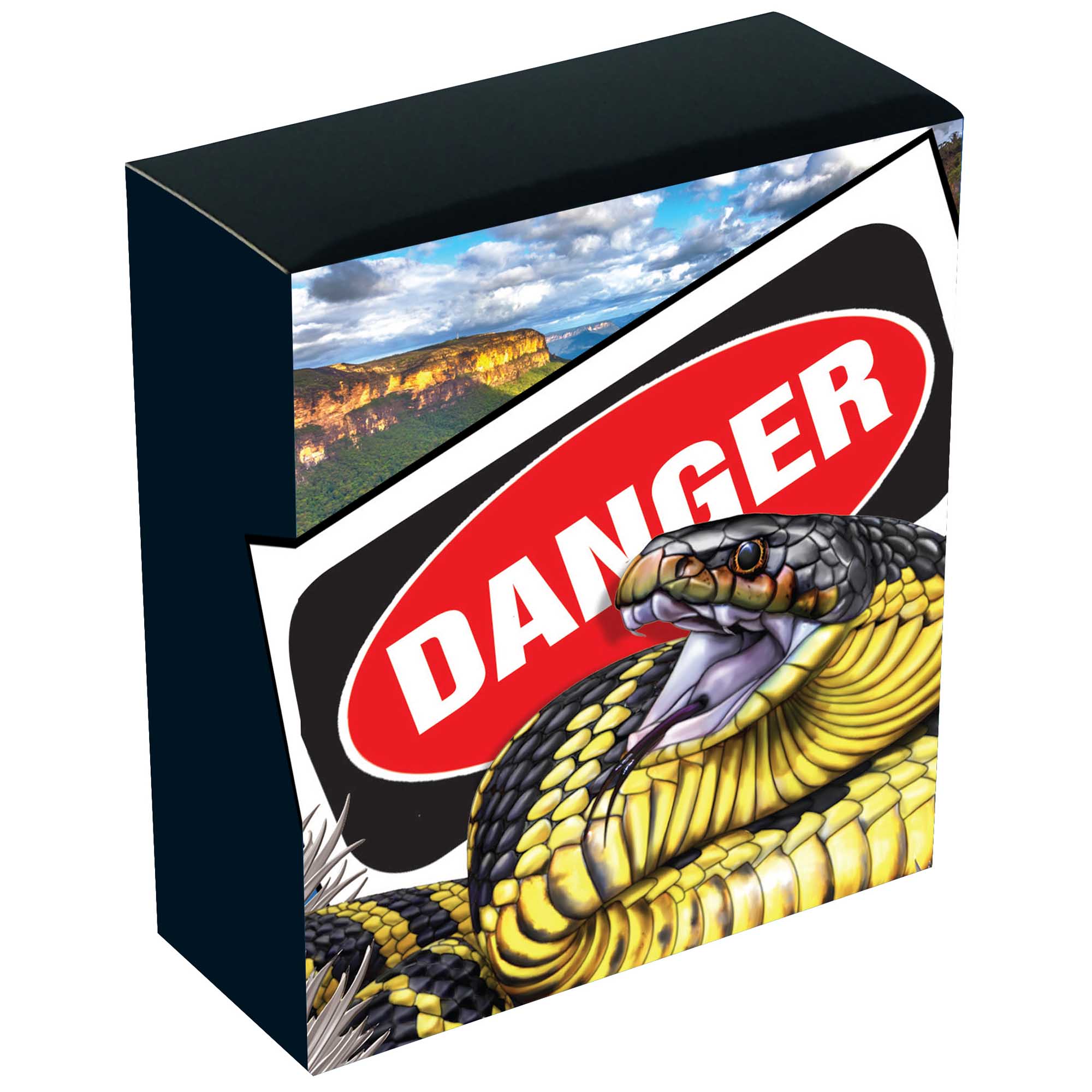 05 40440 DEADLY & DANGEROUS 2025 $1 TIGER SNAKE 1OZ SILVER PROOF COIN Outer Left