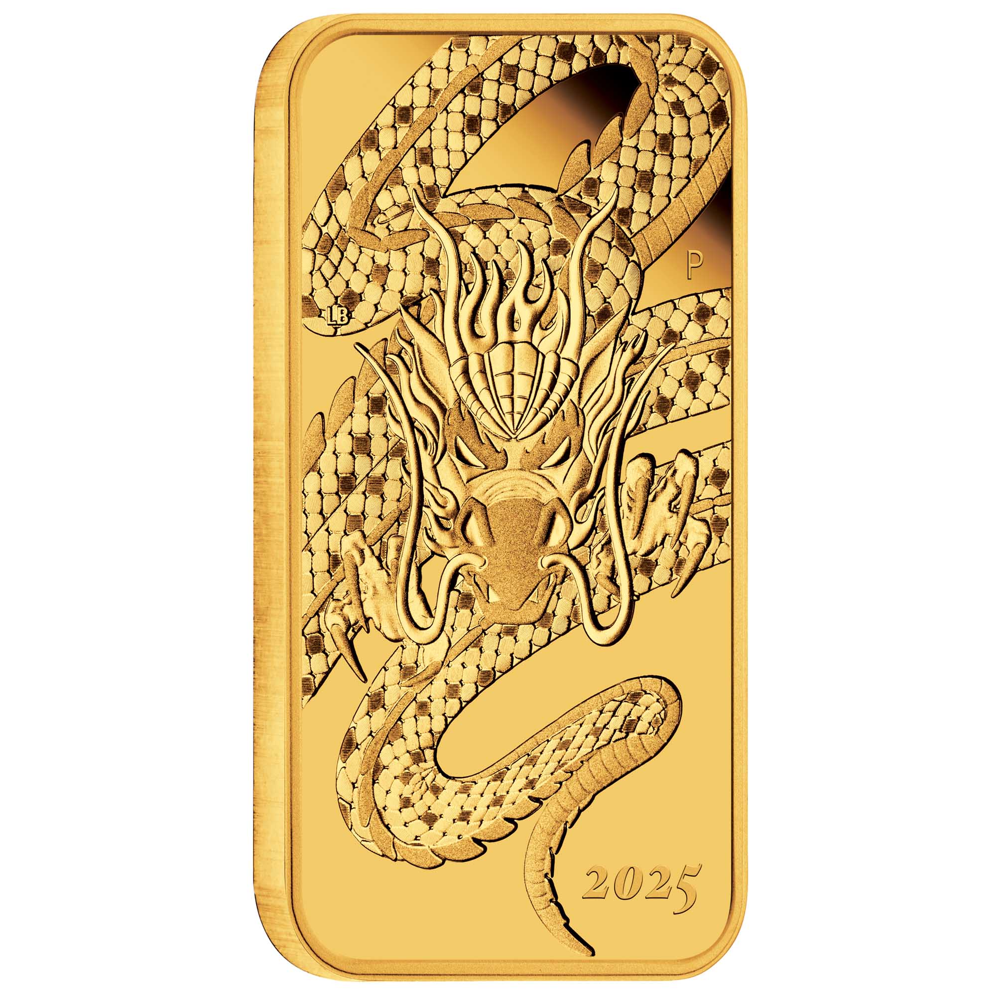06 2025 Dragon 1oz Gold Proof Rectangular Coin On Edge HighRes