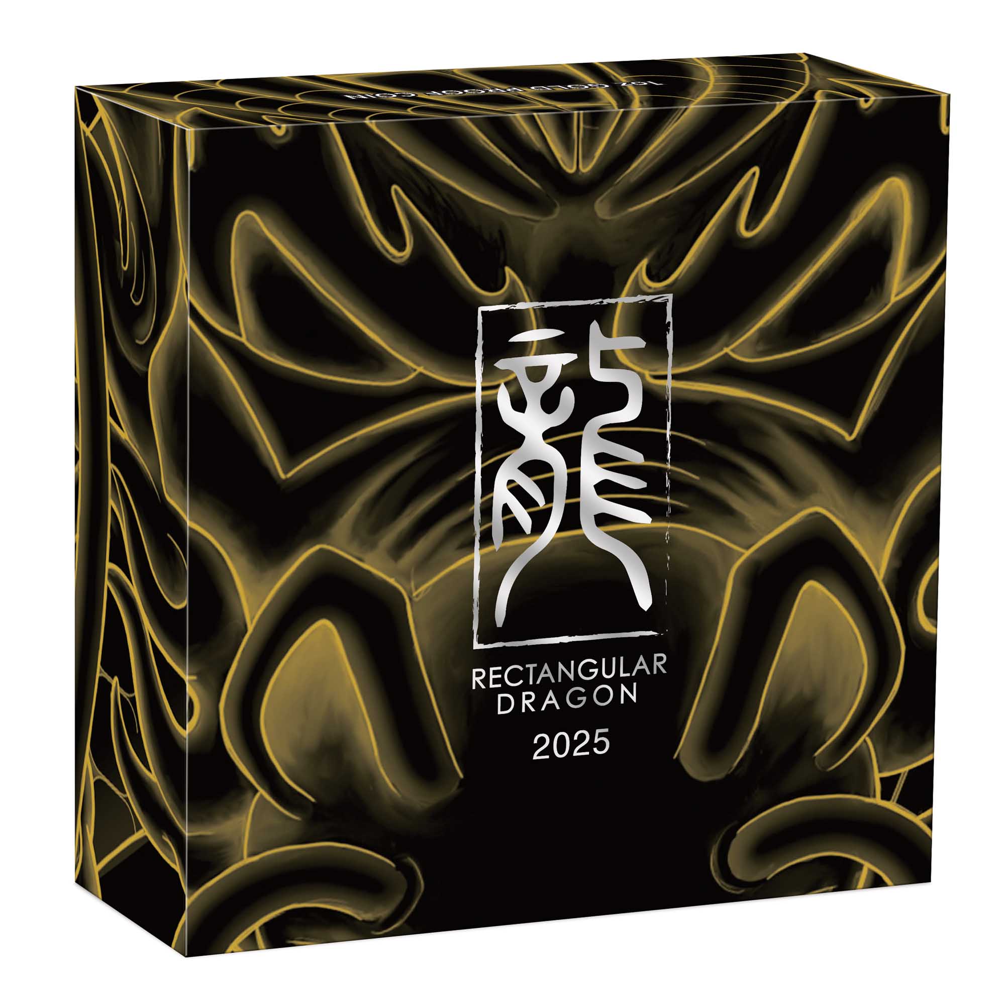 10 2025 Dragon 1oz Gold Proof Rectangular Coin Shipper HighRes