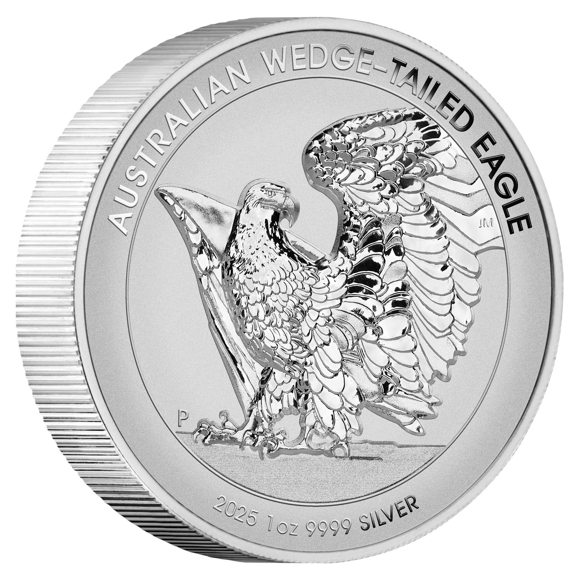 01 Wedge Tailed Eagle 2025 1oz Silver Enhanced Reverse Proof Ultra HR Coin On Edge HighRes