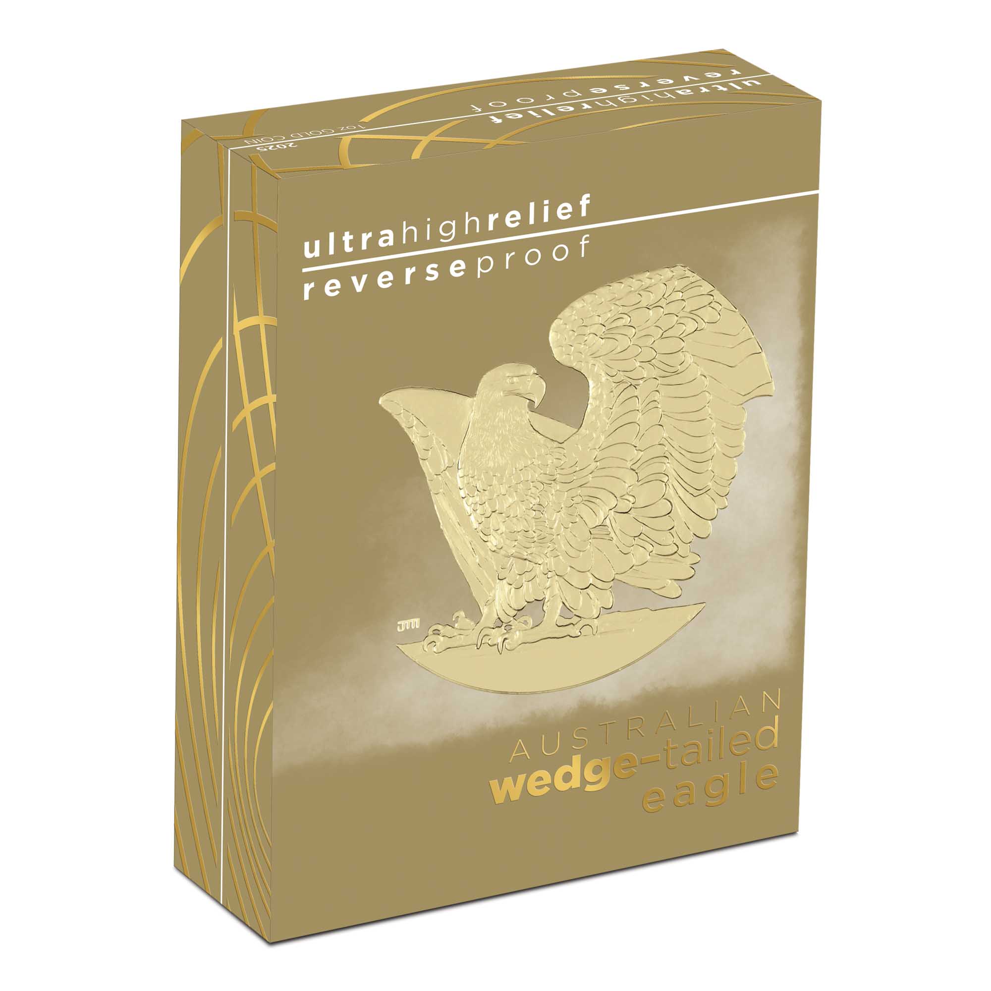 10 Wedge Tailed Eagle 2025 1oz Yellow Gold Enhanced Reverse Proof Ultra HR Coin in shipper HighRes