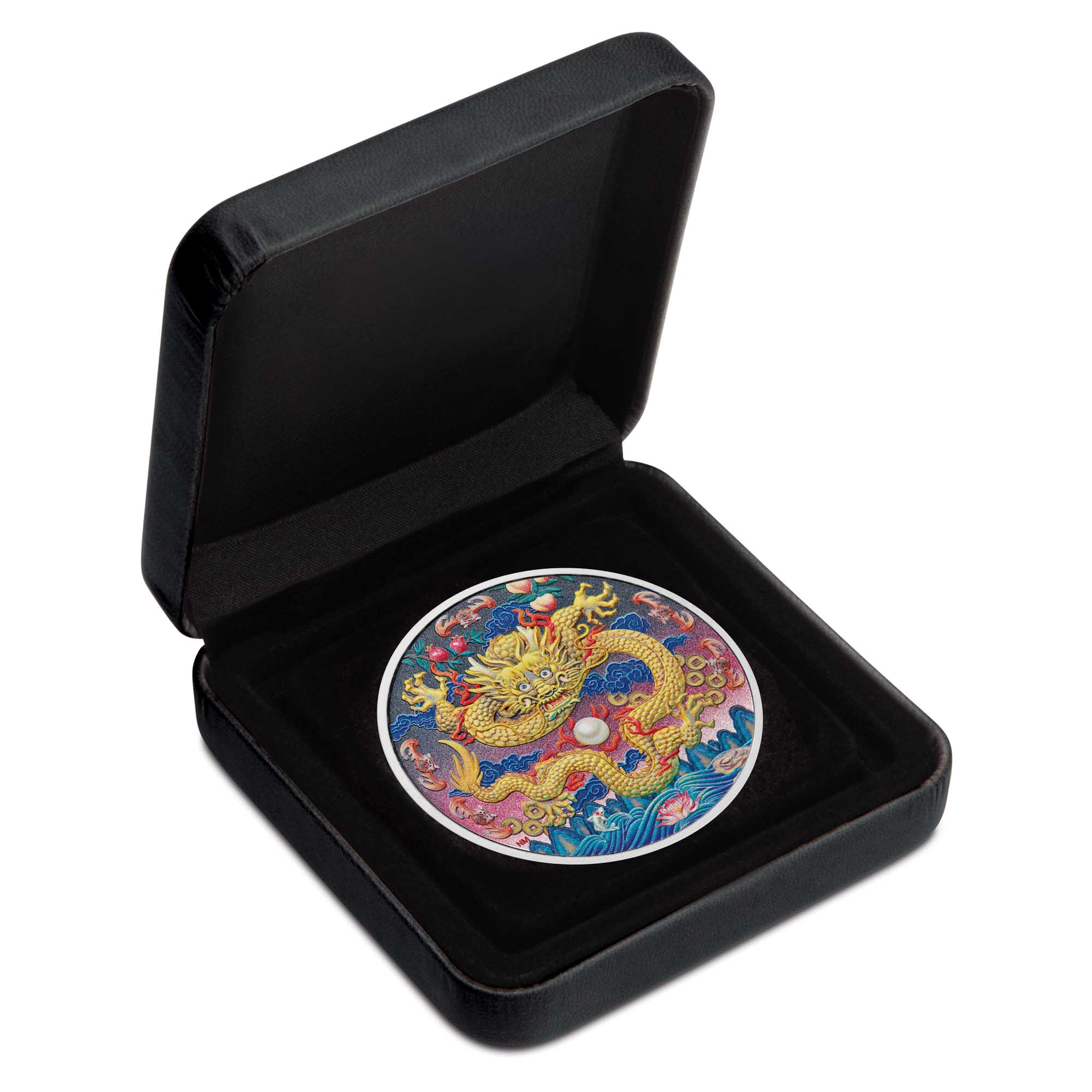 04 2025 Dragon 3oz Silver Proof Coloured Coin in case HighRes