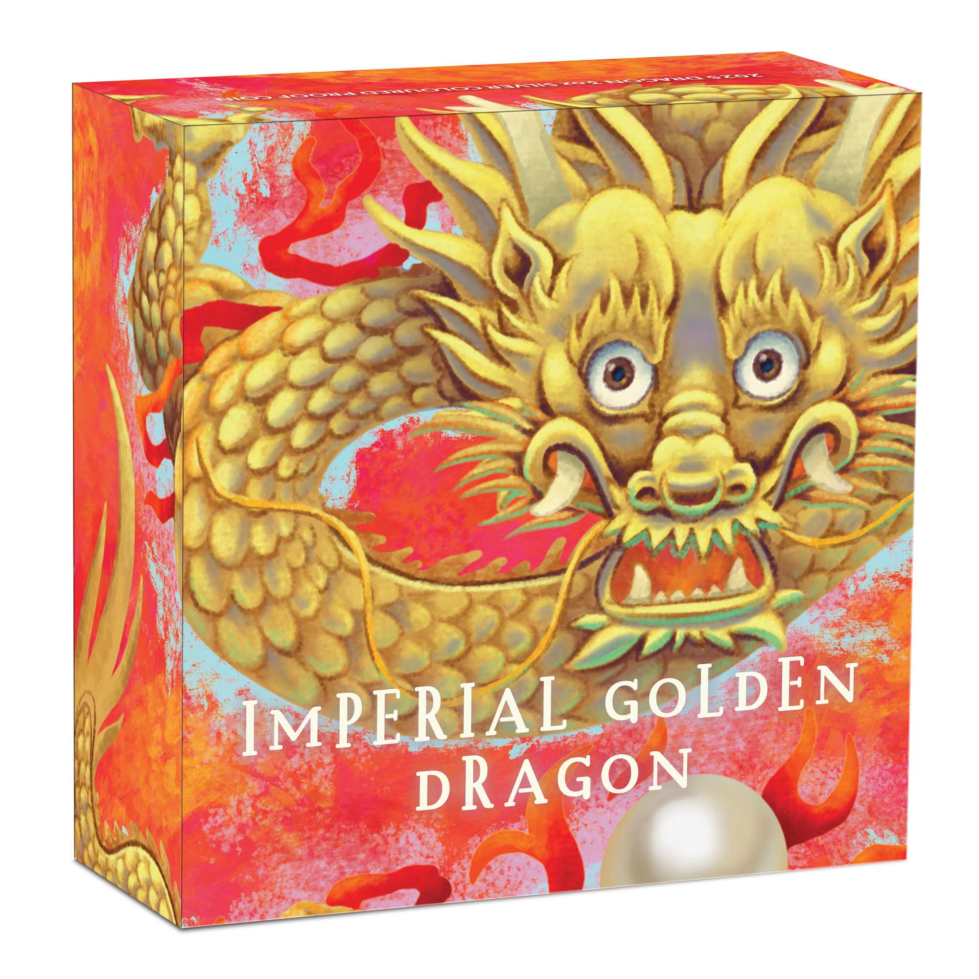 05 2025 Dragon 3oz Silver Proof Coloured Coin in shipper HighRes