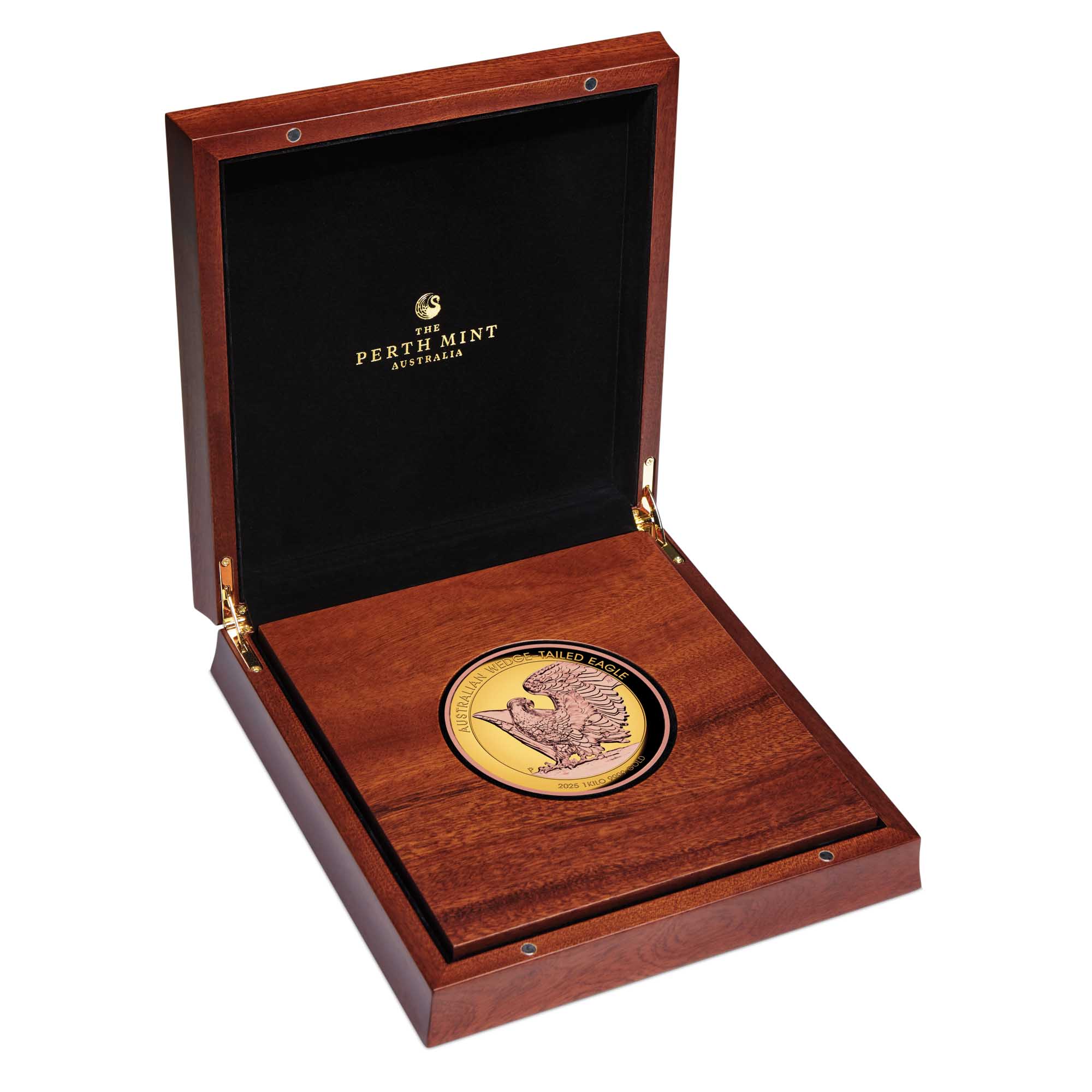 09 2025 Wedge Tailed Eagle 1kilo Yellow Gold Proof Rose Gold Gilded Ultra High Relief Coin in case HighRes
