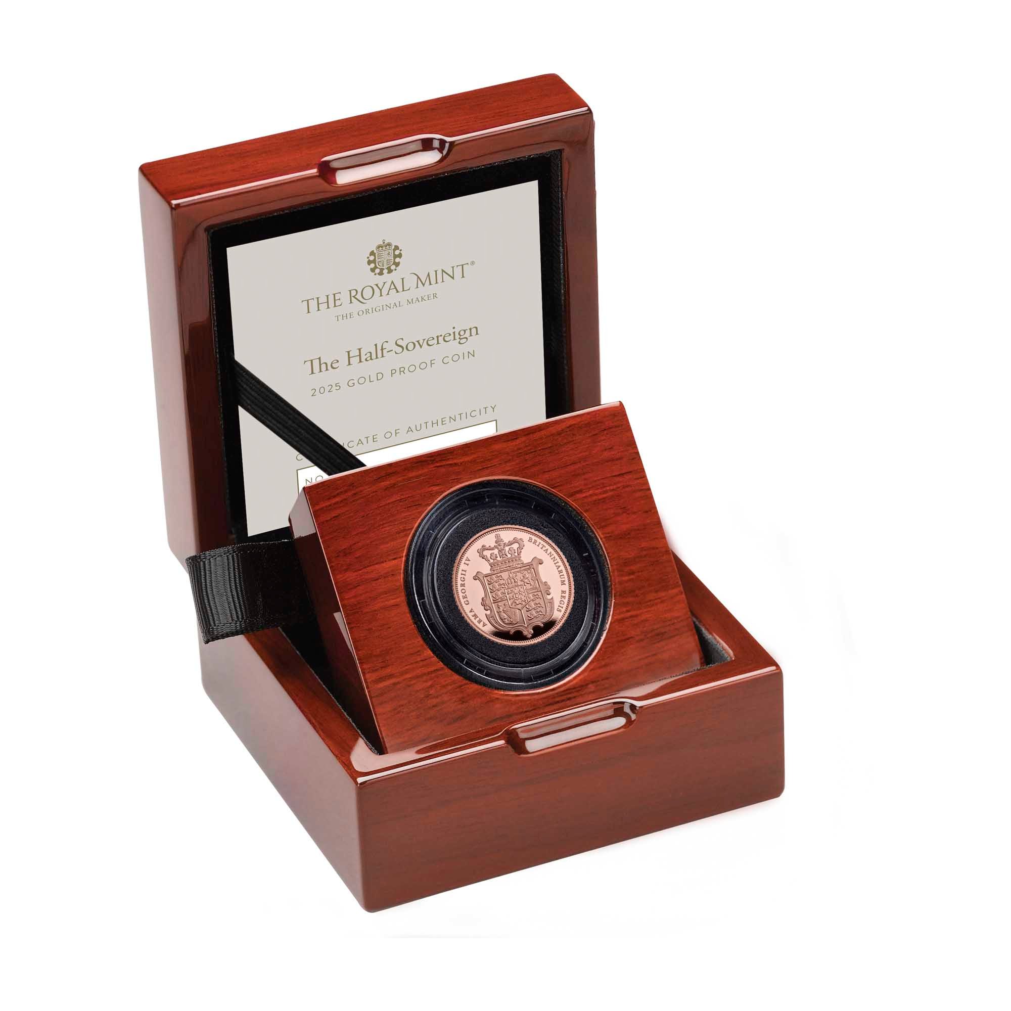 04 SVH25   The Half Sovereign 2025 Gold Proof Coin Case Right