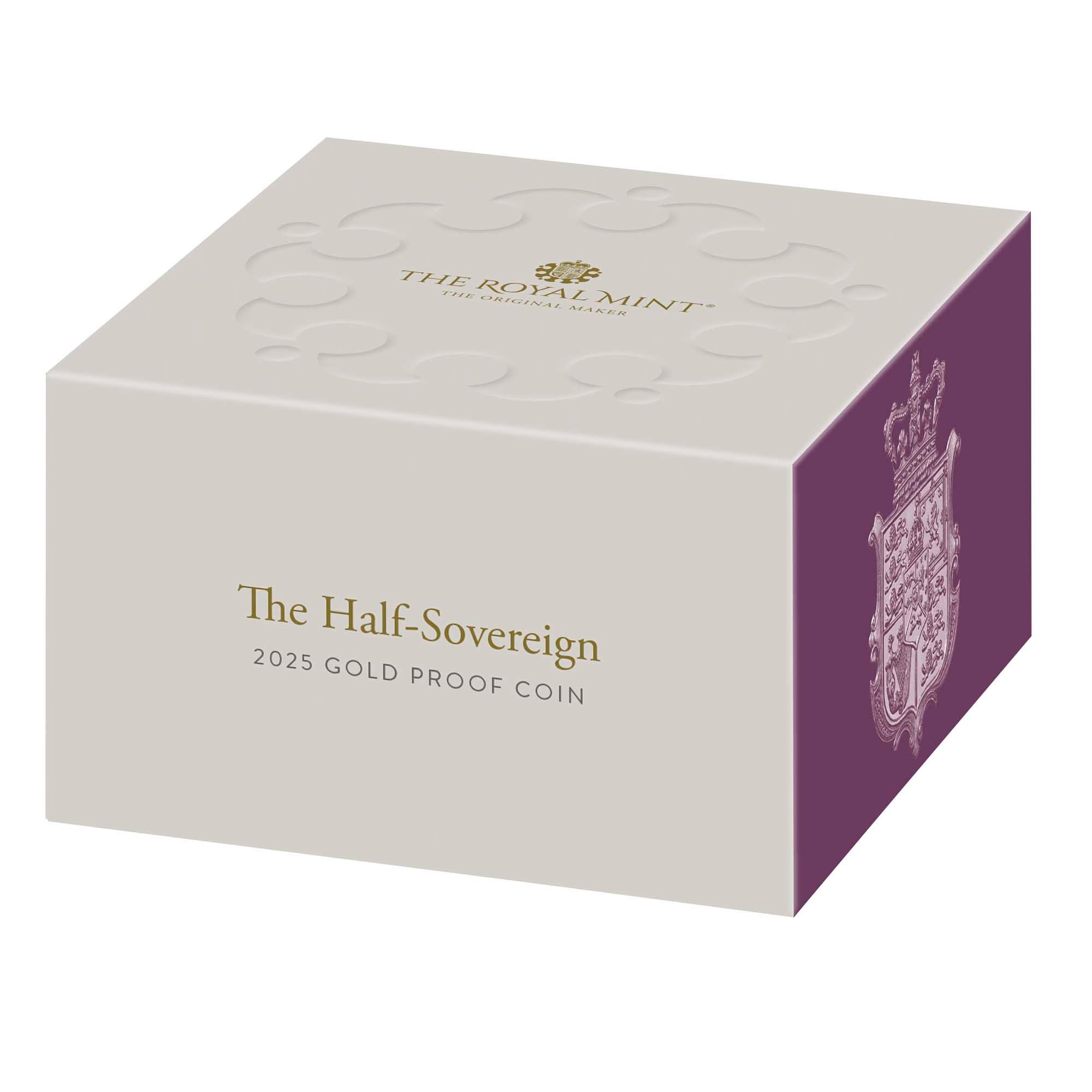 06 SVH25   The Half Sovereign 2025 Gold Proof Coin Carton Flat