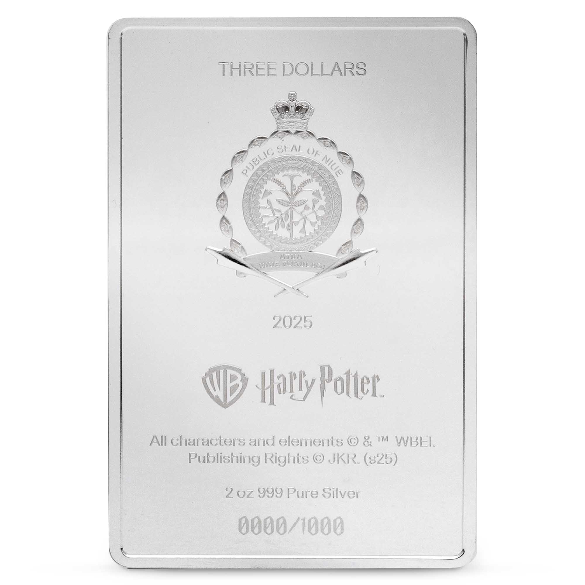 3 25Y23AAA Harry Potter Goblet of Fire 2025 2oz Silver Proof Coloured Coin ObvStraightOn