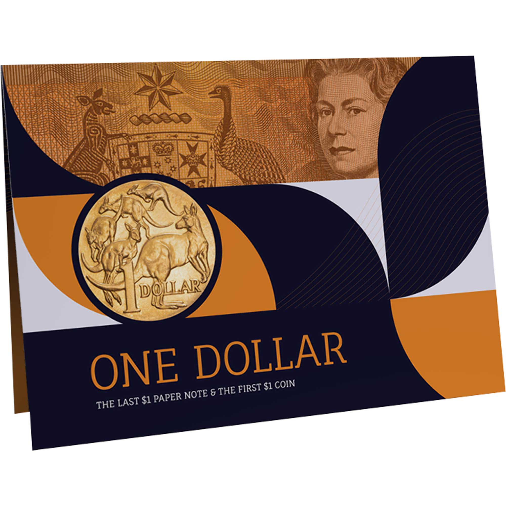 1 25Y81AAA Australia 1 Dollar Last Note and First Coin Uncirculated Pack InCard