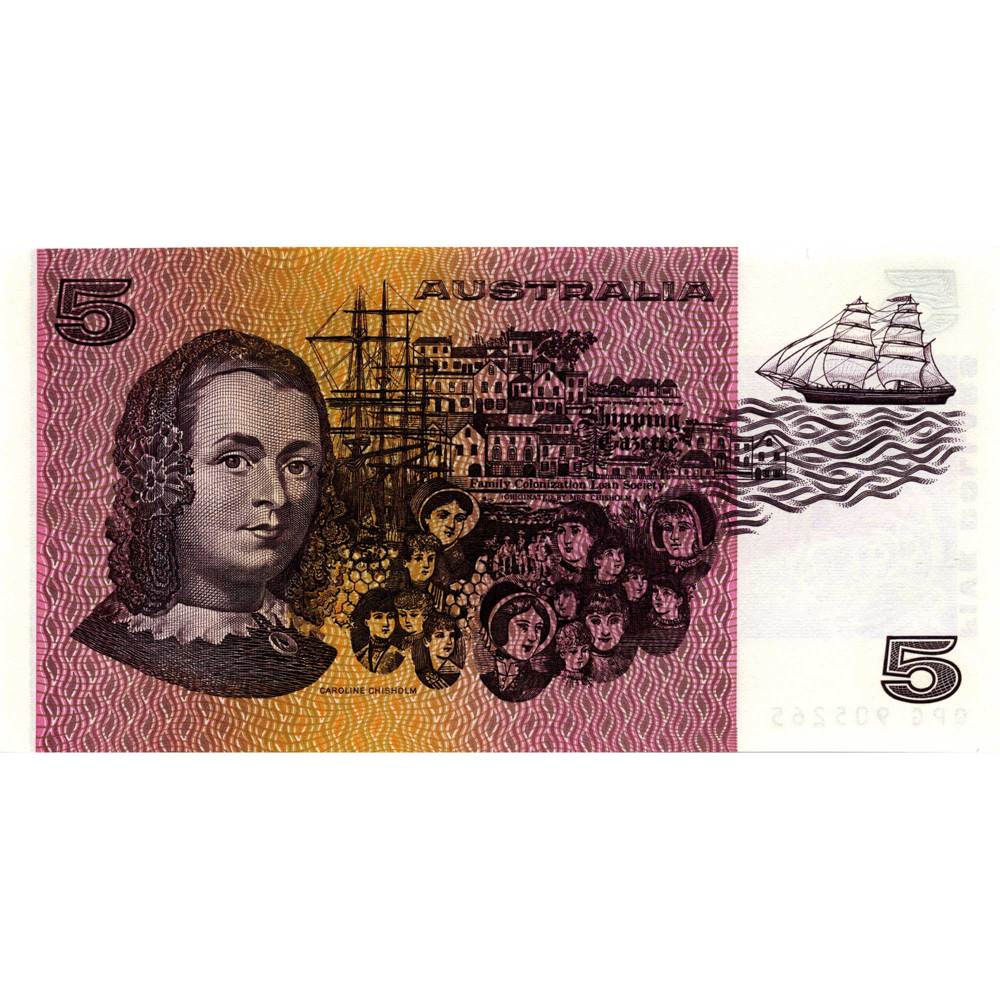6 25Y81CAA Australia 5 Dollar Last Note and First Coin Uncirculated Pack NoteBack