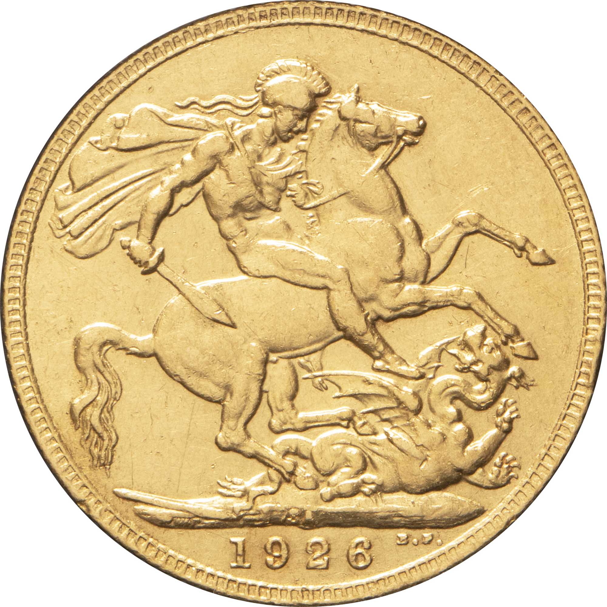 1 South African 1926SA Gold Sovereign Reverse