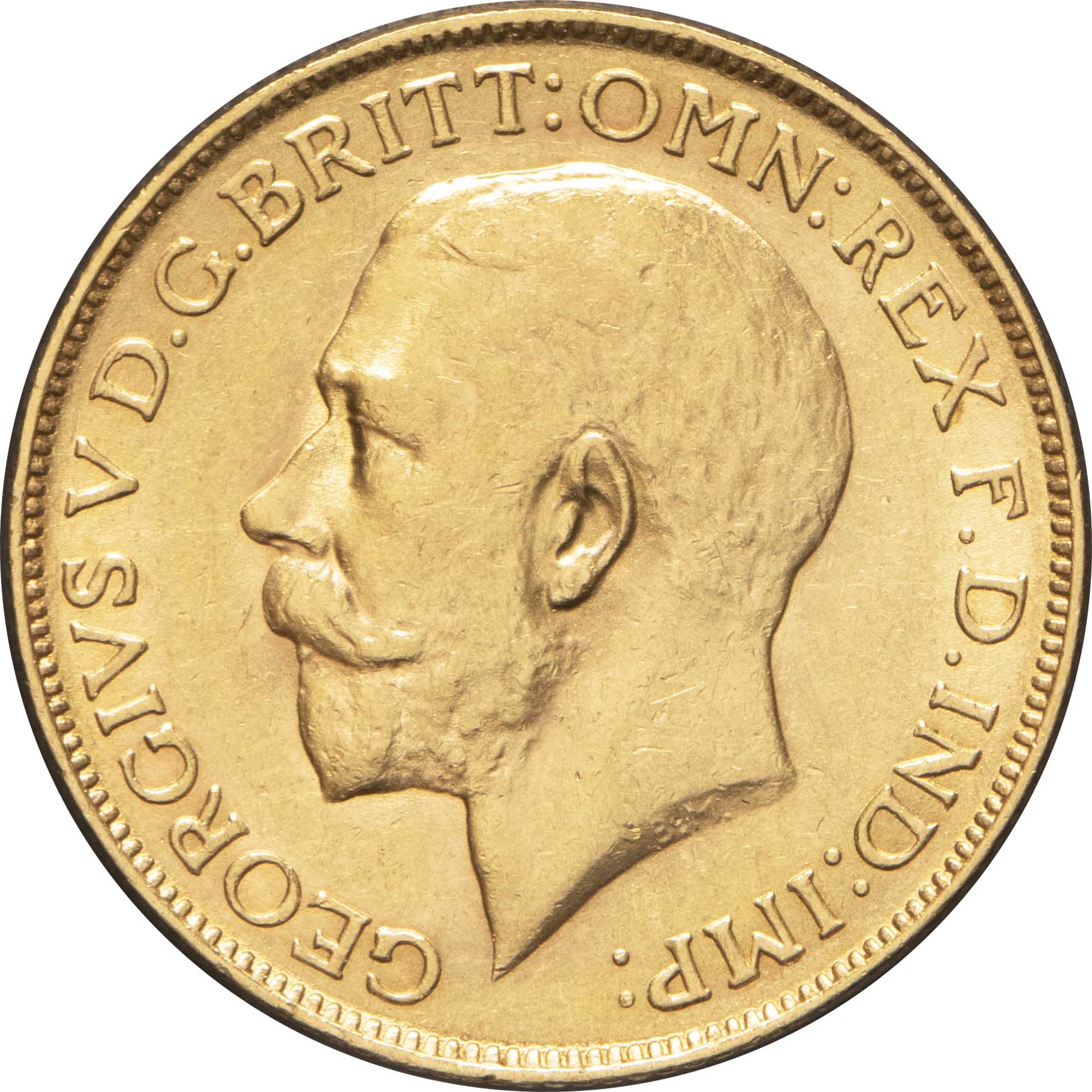 2 South African 1926SA Gold Sovereign Obverse