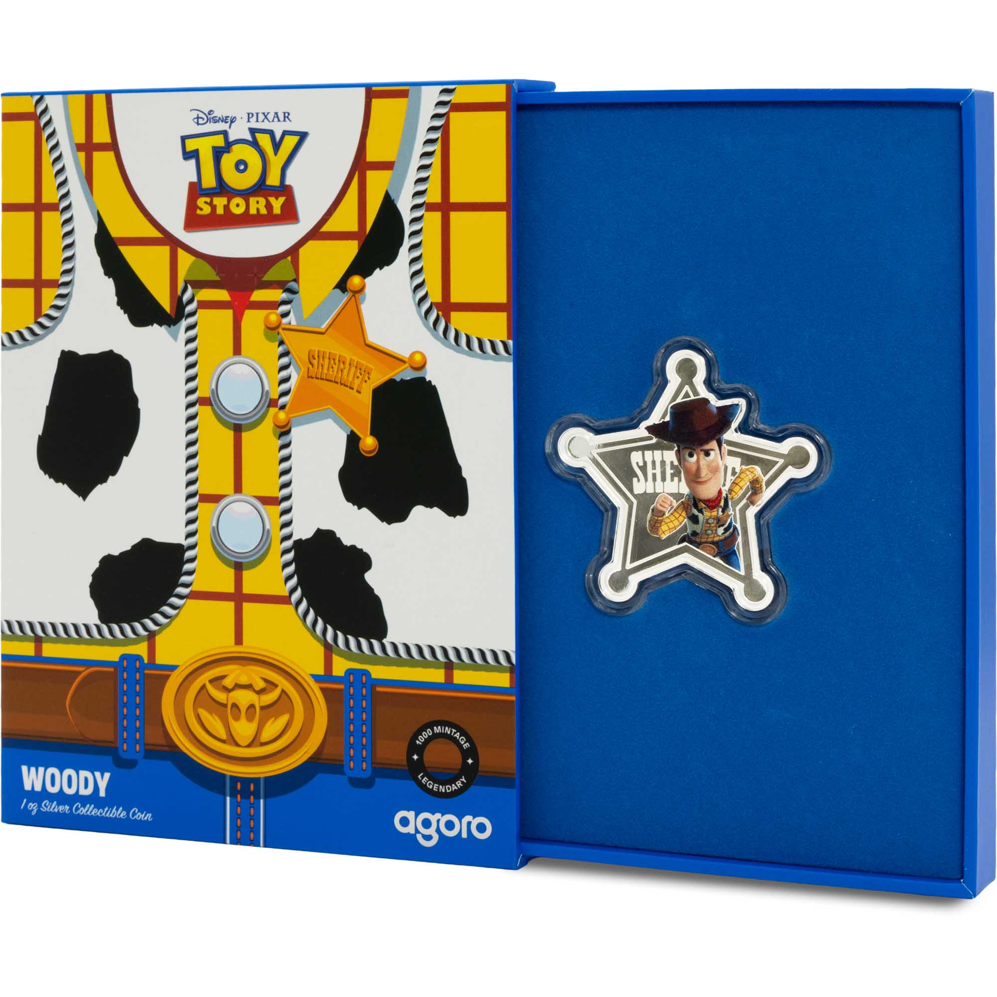 4 25Z04CAA Toy Story 30th Anniversary Woody 2025 1oz Silver Proof Coloured Coin InCase