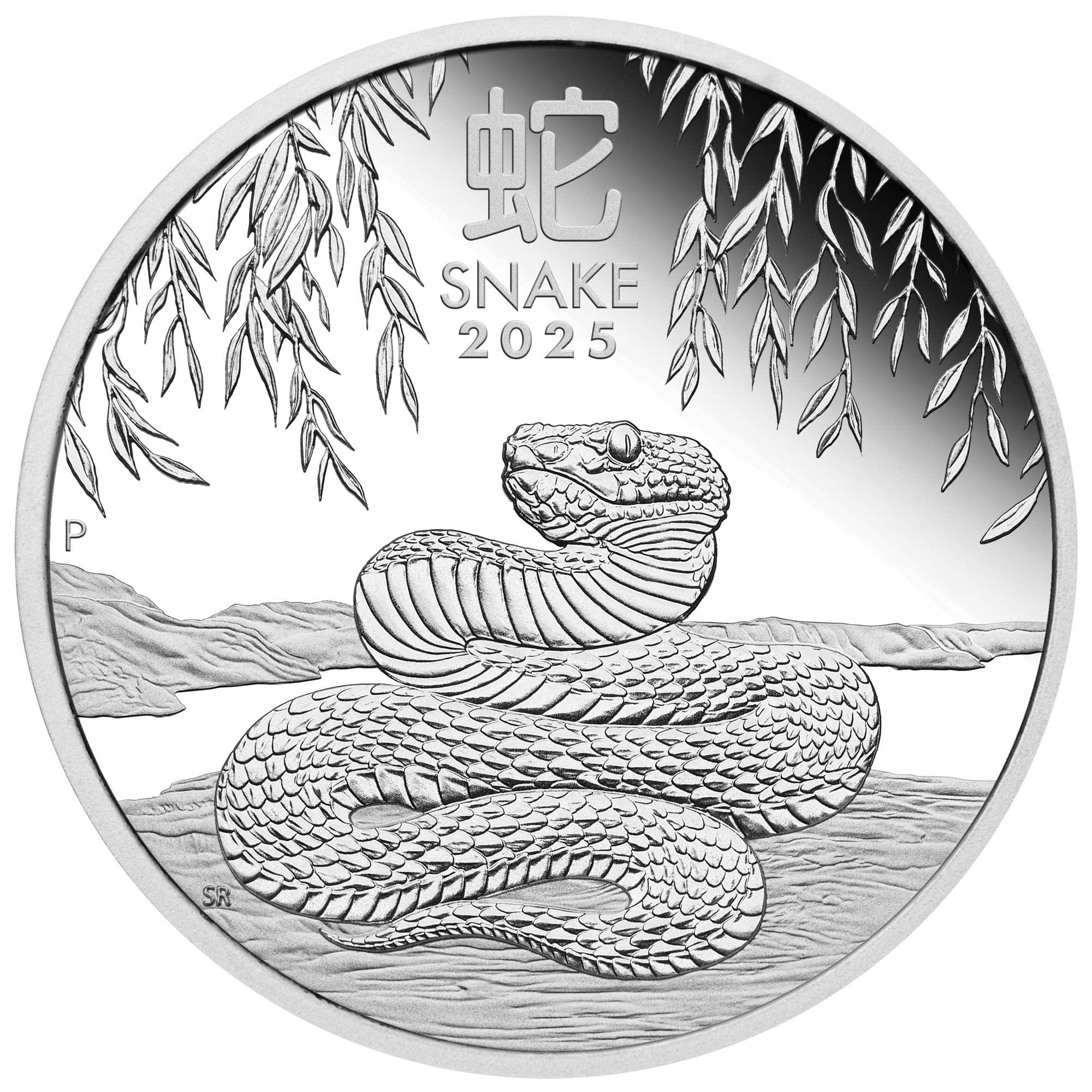 02 2025 Year of the Snake Silver Proof Coin StraightOn HighRes