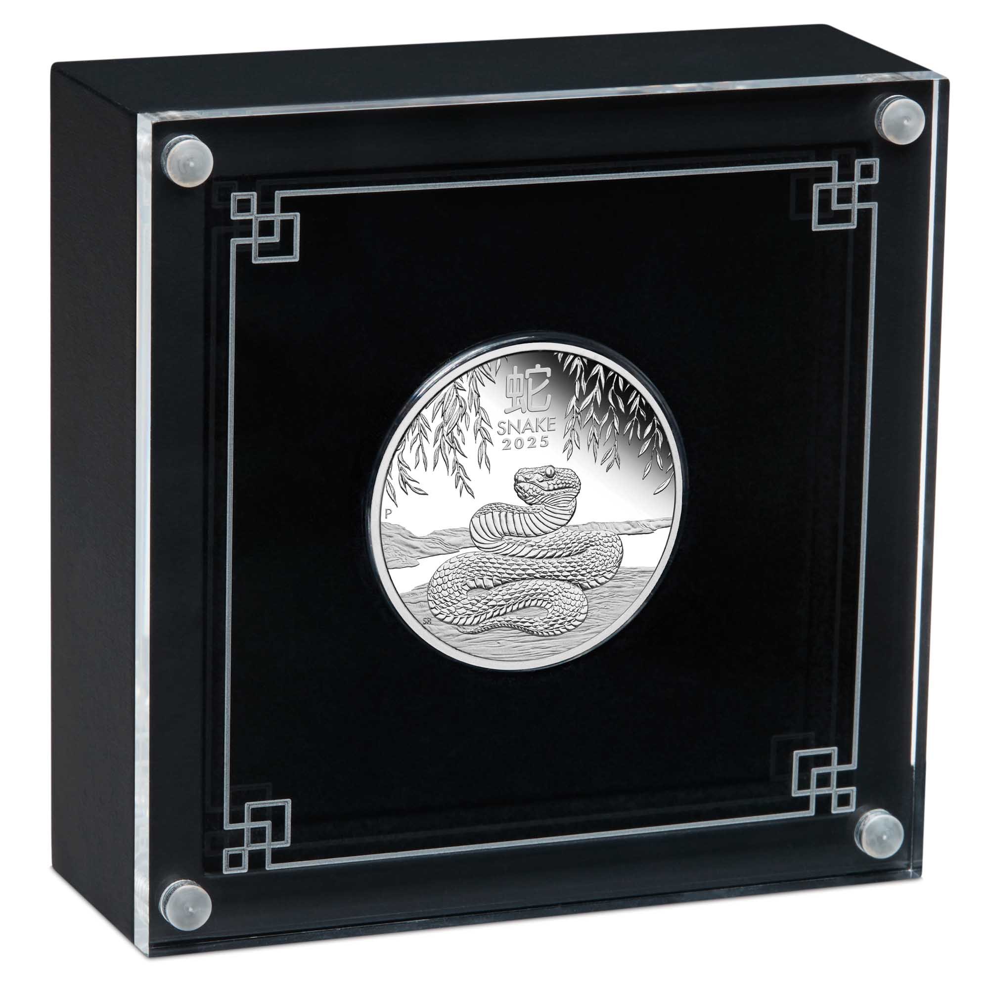 08 2025 Year of the Snake 1 2oz Silver Proof Coin InCase HighRes