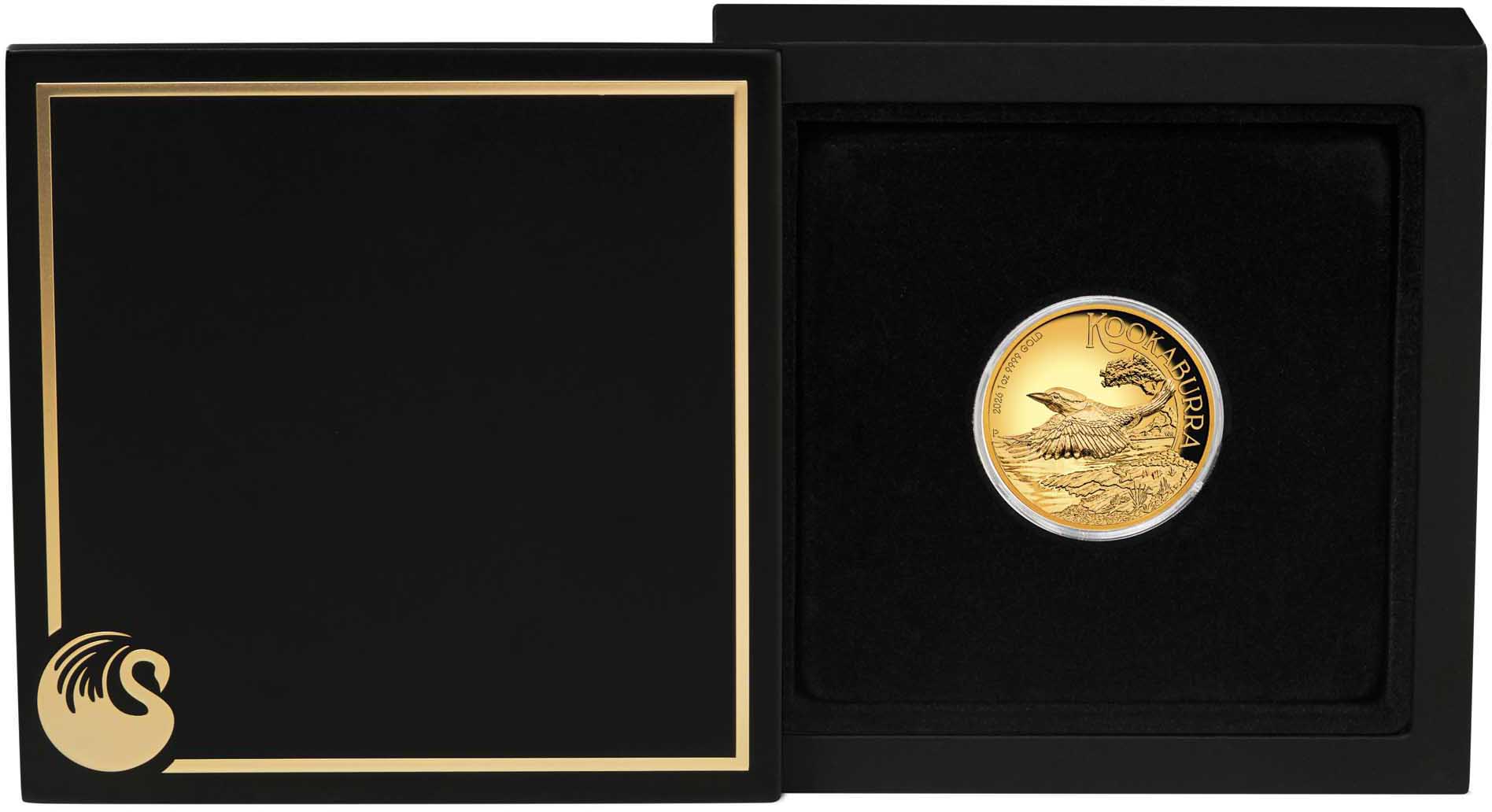 TRIM 3802 Kookaburra 2026 1oz Gold Proof HR Coin in case HR