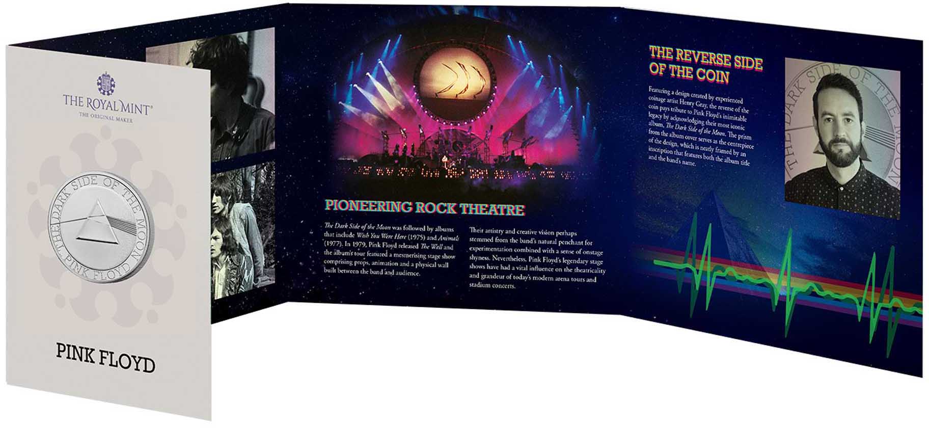 TRIMpink floyd 2026 uk 5 brilliant uncirculated coin packaging