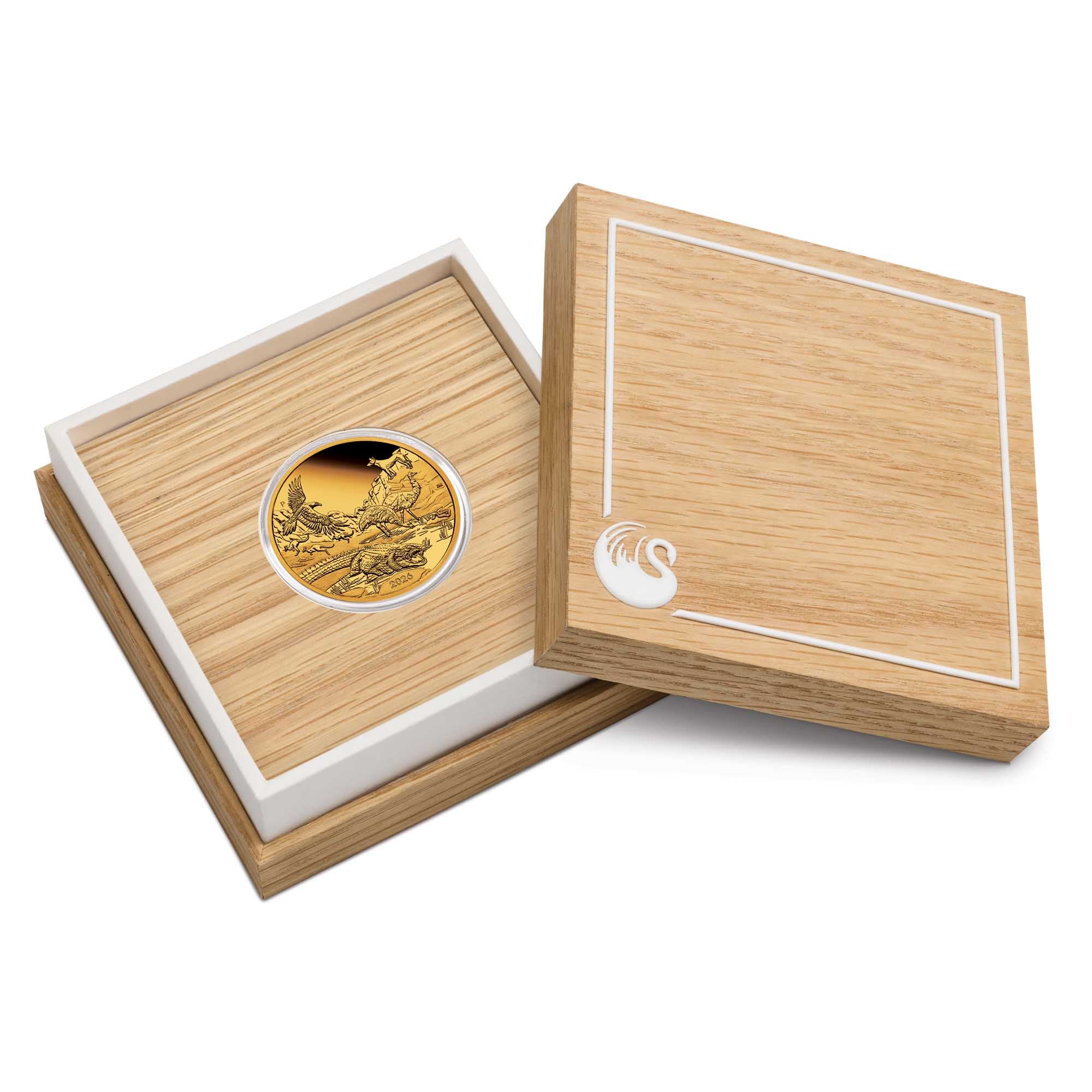 09 3392   WOA The Outback 2026 1oz Gold Proof Coin in case HighRes