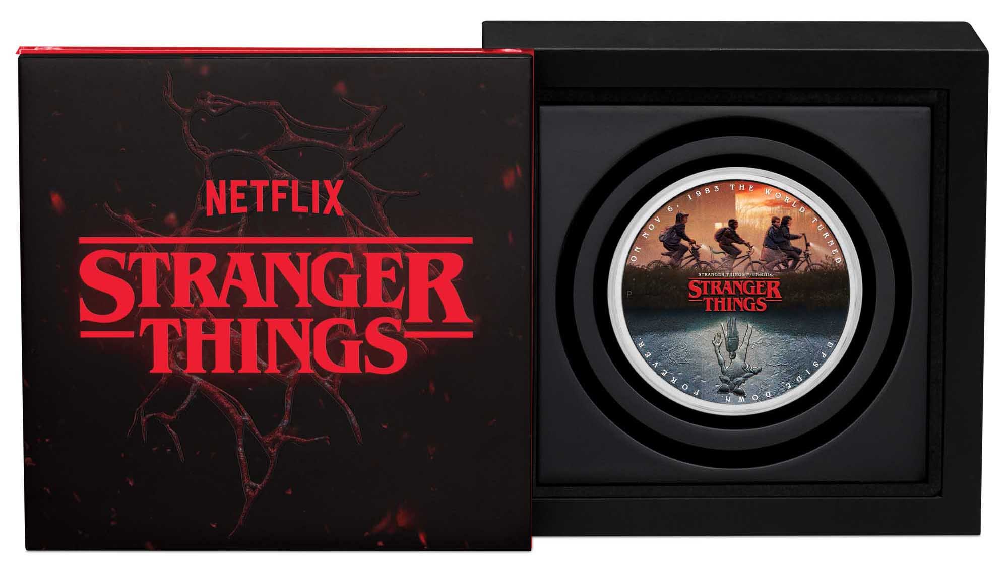 06 Stranger Things Upside Down 2026 1oz Silver Coloured Coin in case Cropped