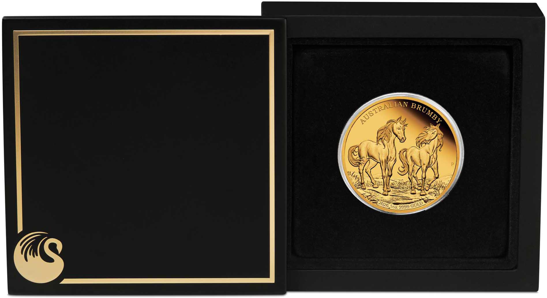 07 3892 Australian Brumby 2026 1oz Gold Proof Coin in case HRCROPPED