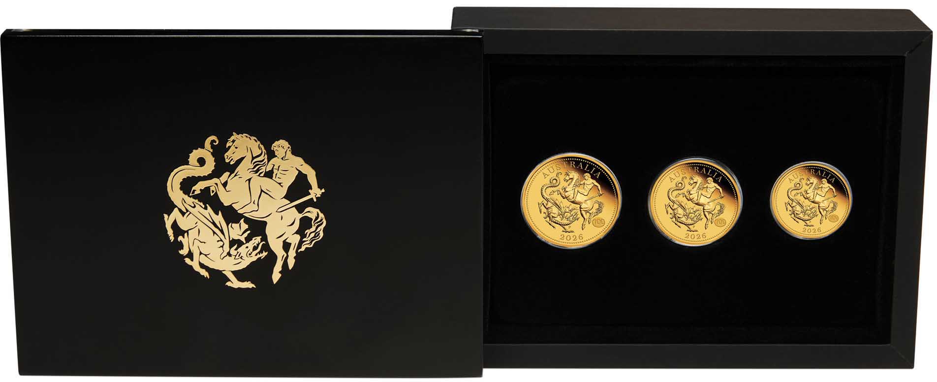 TRIM Australia Sovereign 2026 Gold Proof 3 Coin Set In Case HR