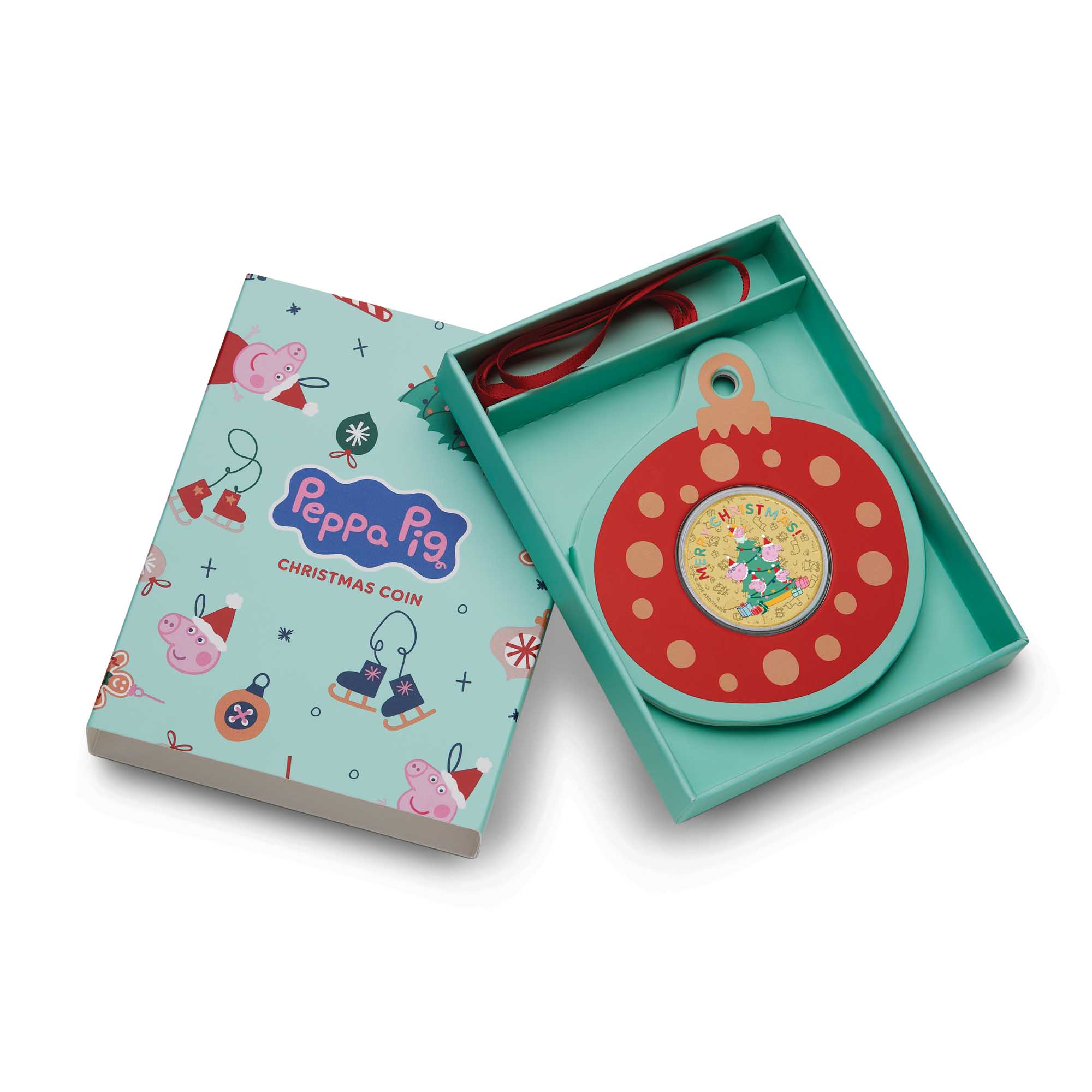 06 4010   Peppa Pig 2026 Merry Christmas Coin In Box HighRes