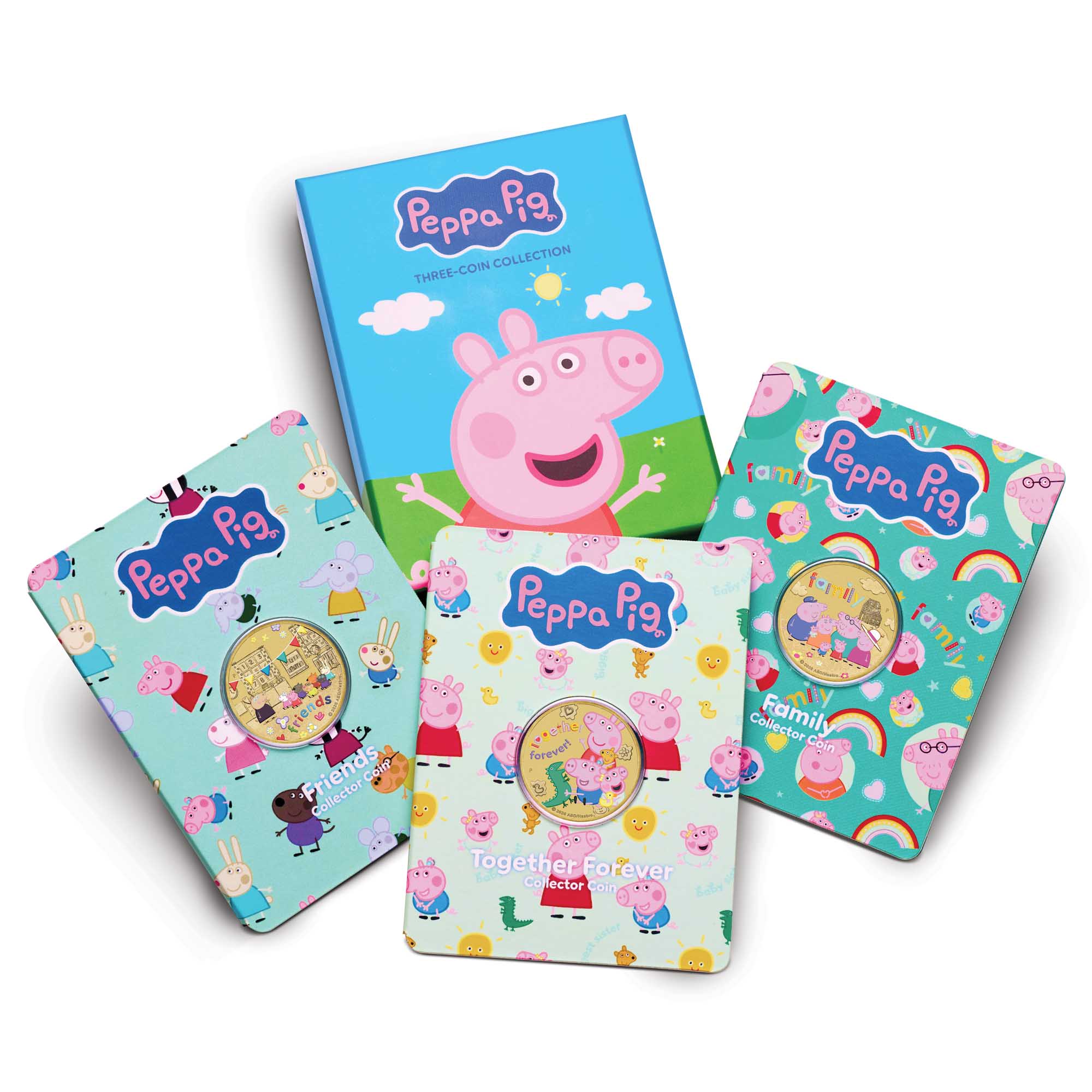 01 Peppa Pig 2026 3 Coin Set 3 cards in front HR