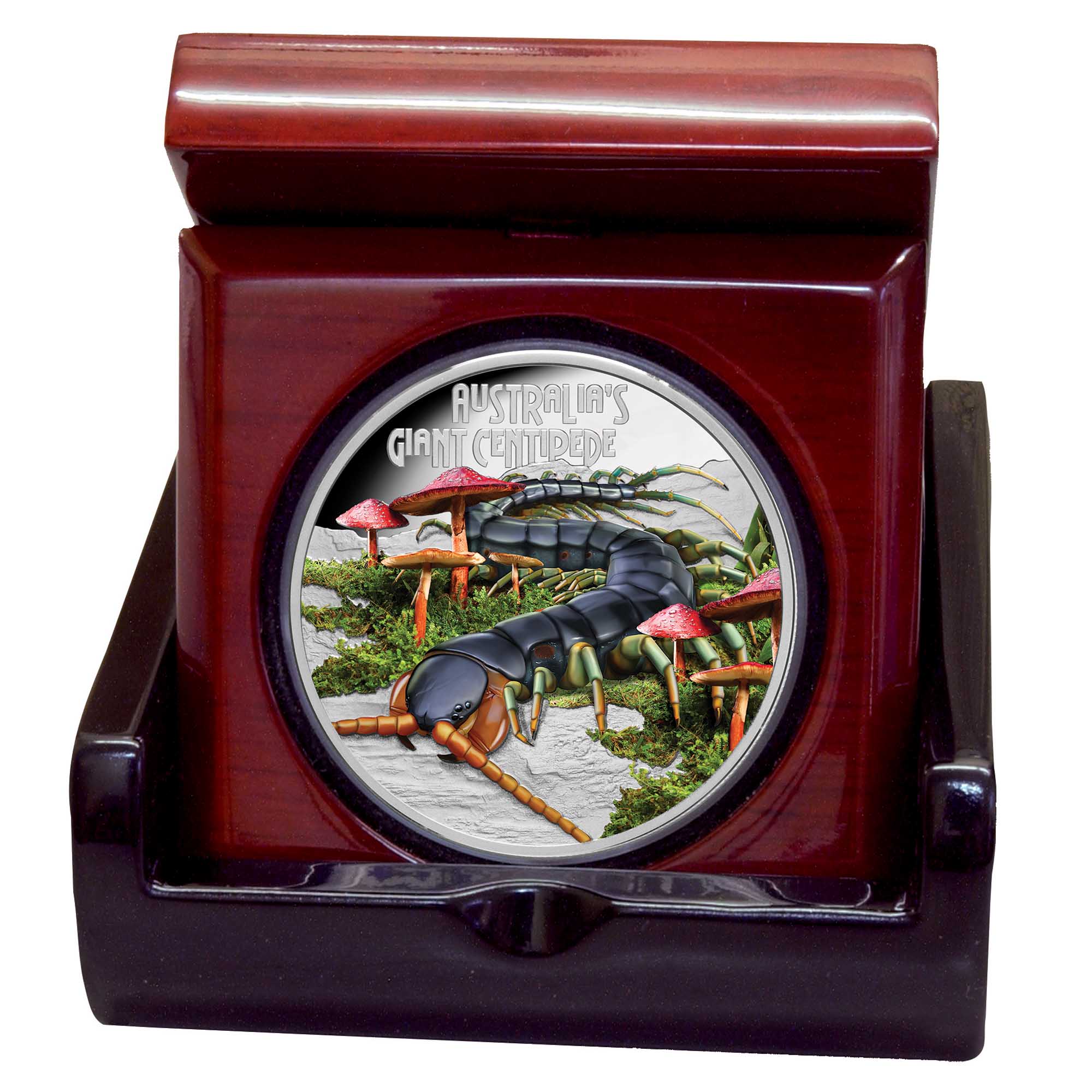 04 DEADLY DANGEROUS 2026 GIANT CENTIPEDE 1OZ SILVER PROOF COIN Box Front