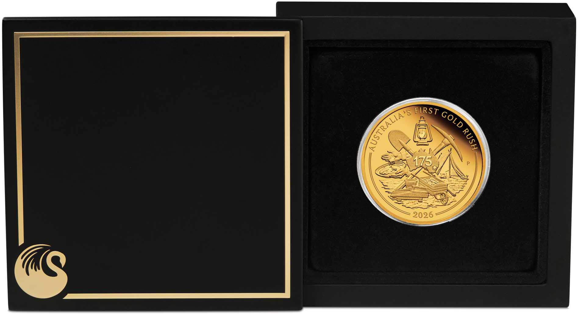 06 3933 Australia’s First Gold Rush 175th Ann 2026 1oz Gold Proof Coin in case HR