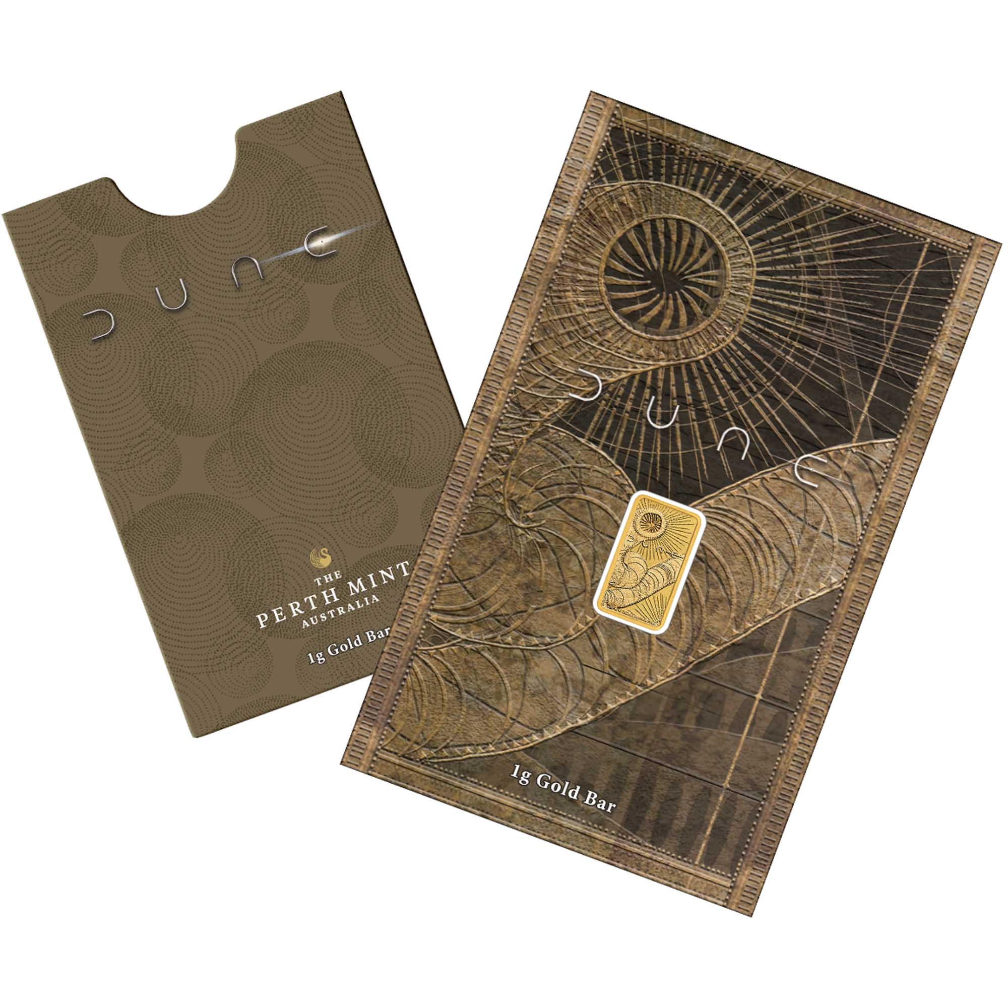 Dune 1g Minted Bar Packaging
