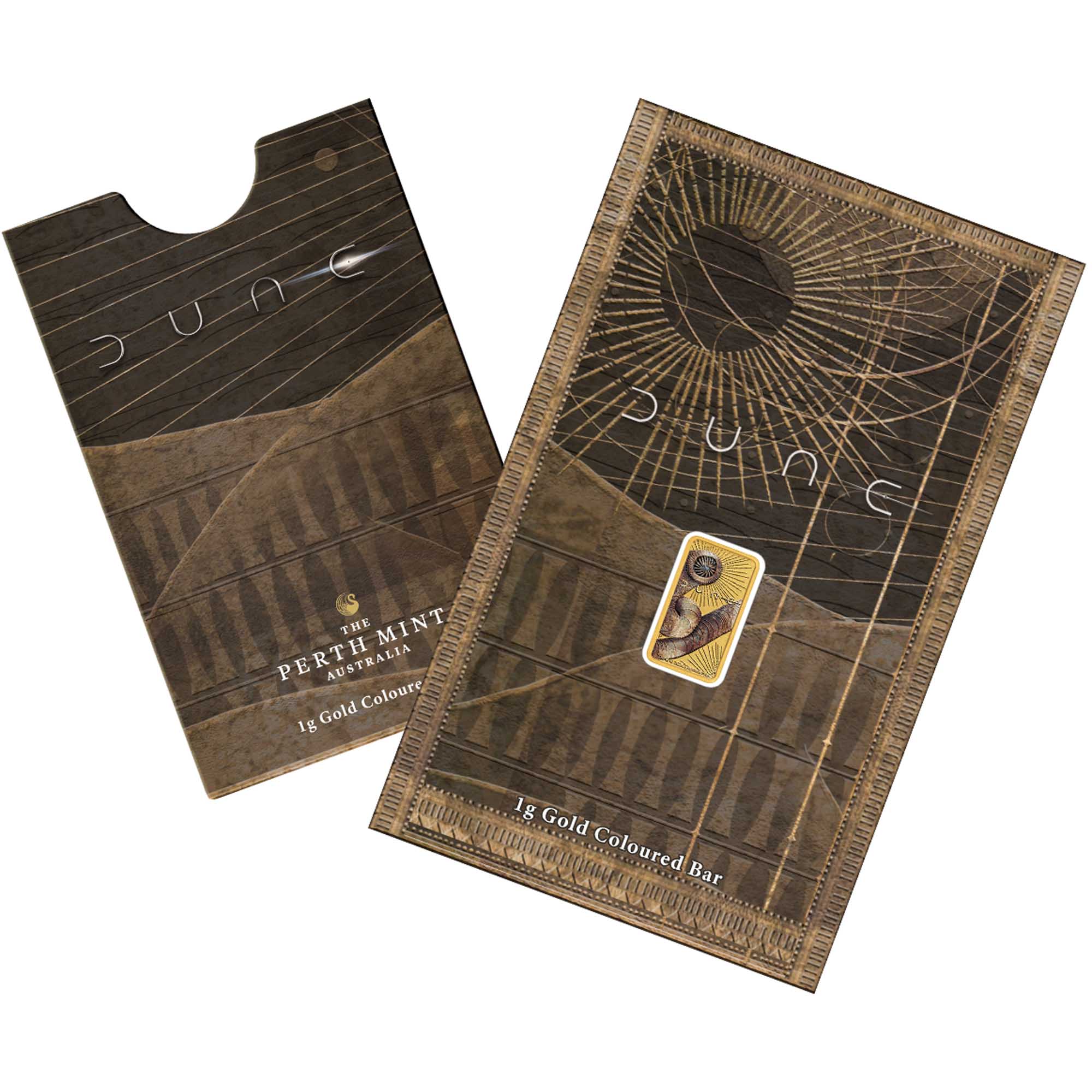 Dune 1g Coloured Minted Bar Packaging
