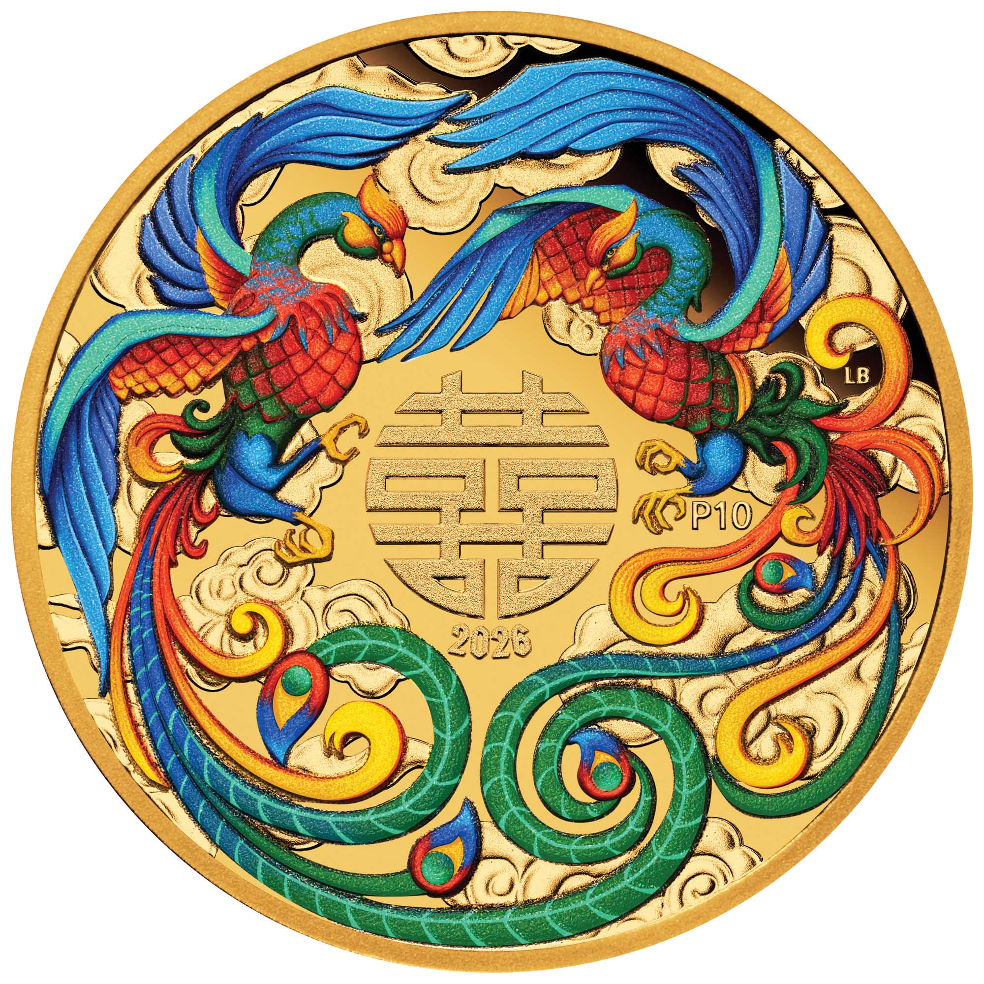 Double Phoenix Science Double Phoenix 2026 1oz Gold Proof Coloured Coin