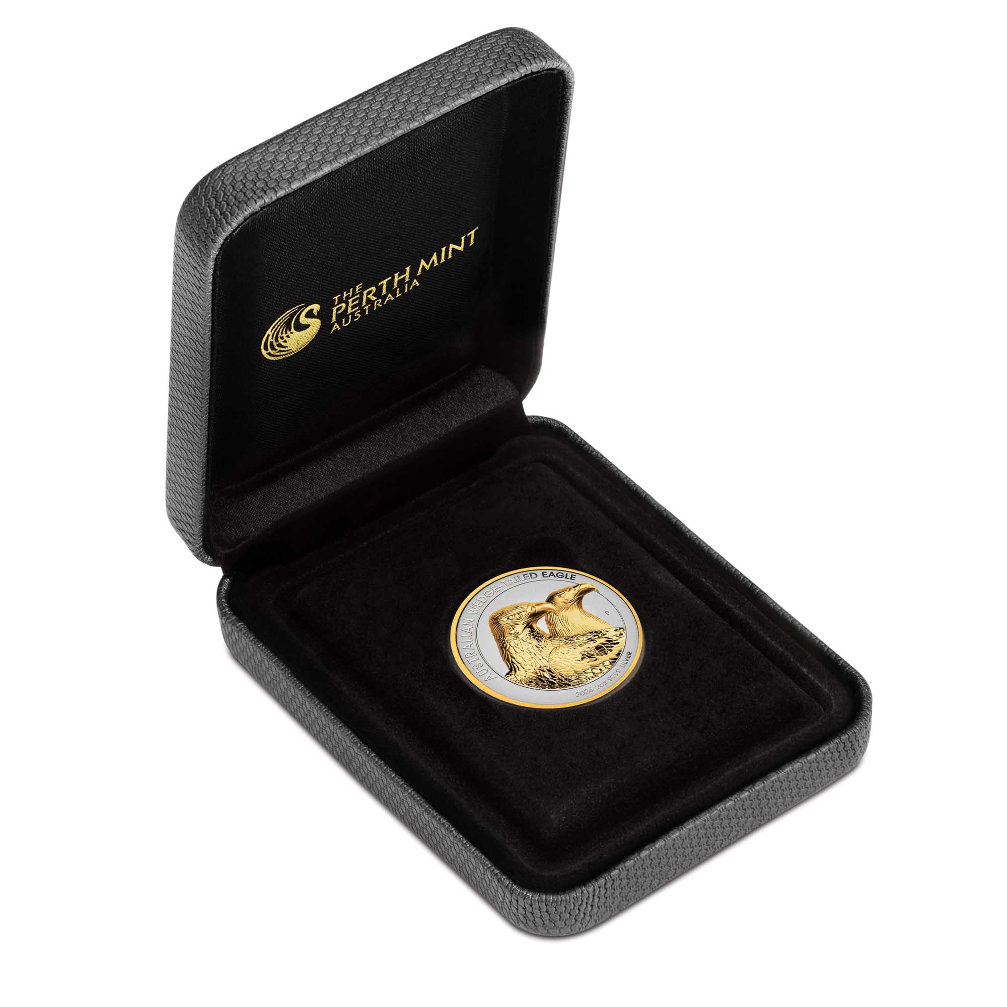 04 4054 2026 Wedge Tailed Eagle 2oz Silver Proof Gold Gilded EnhanRev UHR Coin in case HR