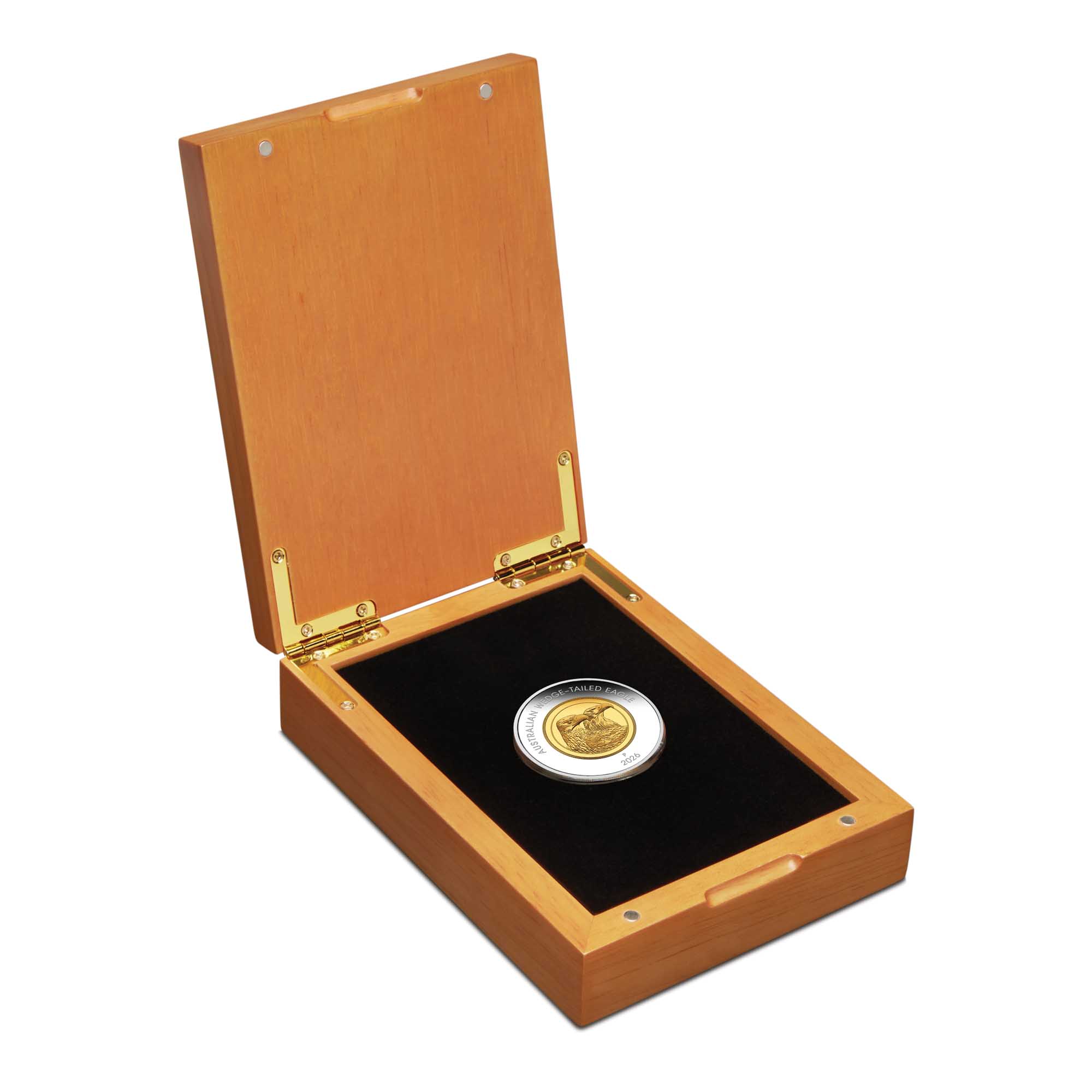 04 4059   2026 Wedge Tailed Eagle 1oz Bi Metal Proof Coin in case HighRes