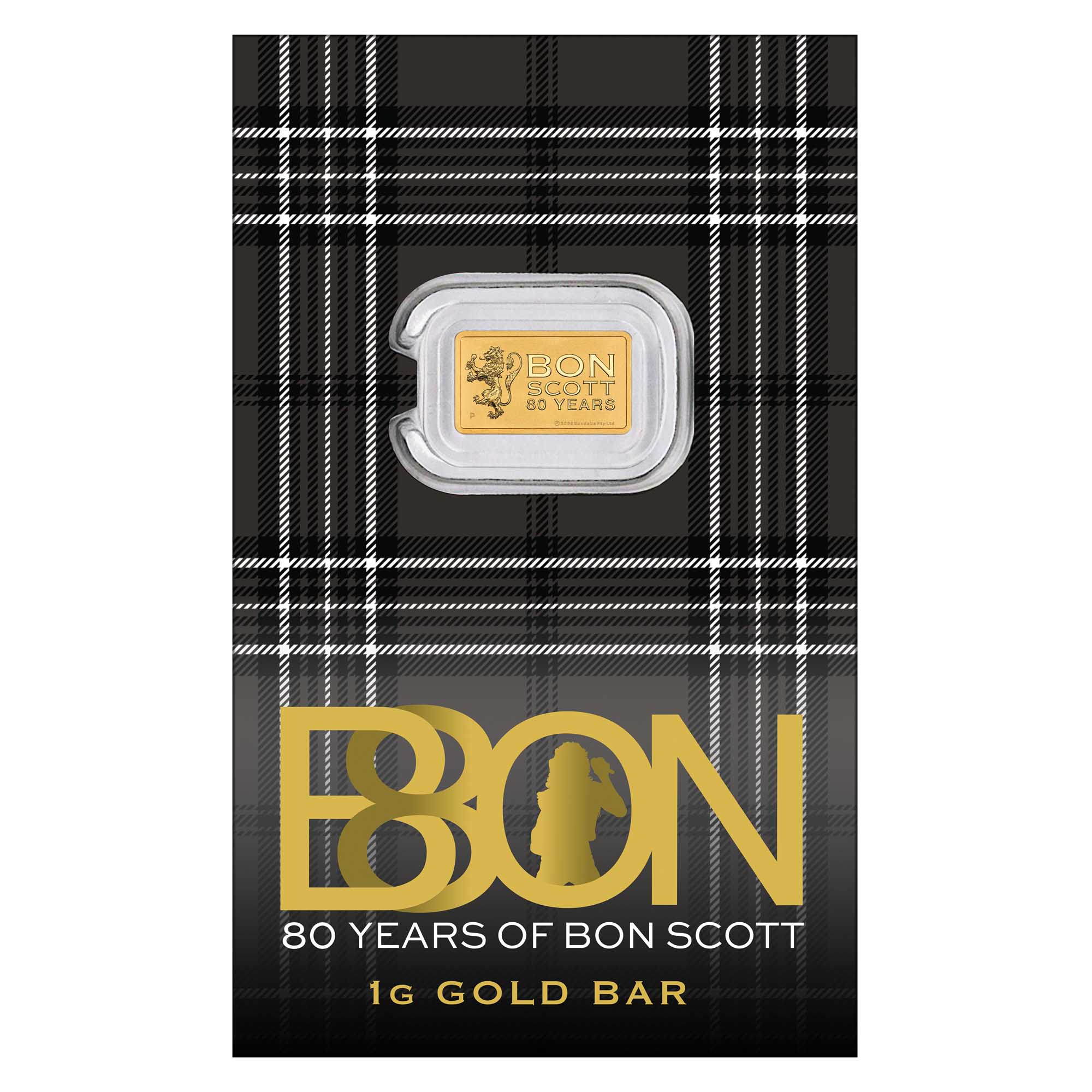 Bon Scott 2026 1g Gold Minted Bar