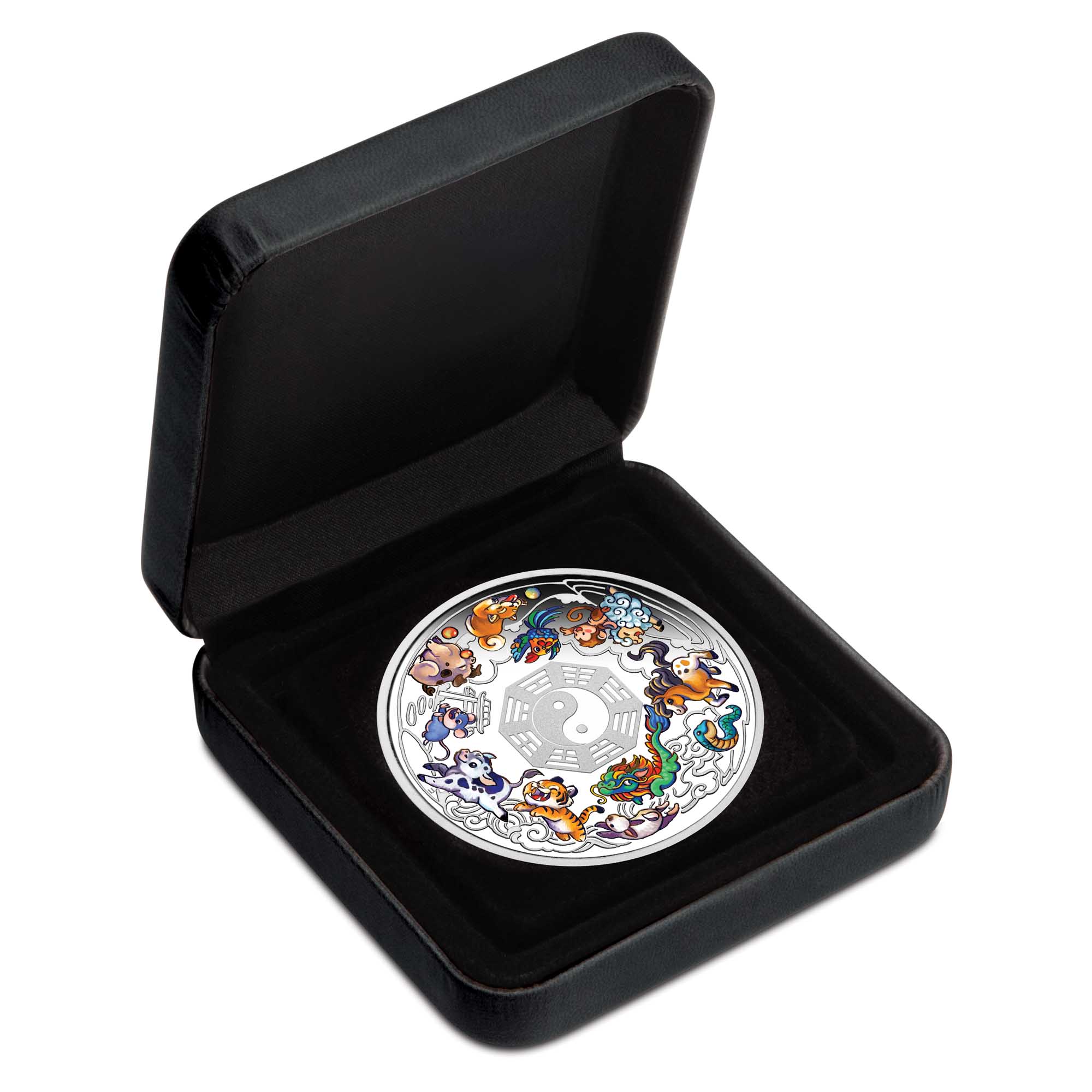 04 4133   Twelve Lunar Baby Animals 2026 3oz Silver Proof Coloured Coin in case HighRes