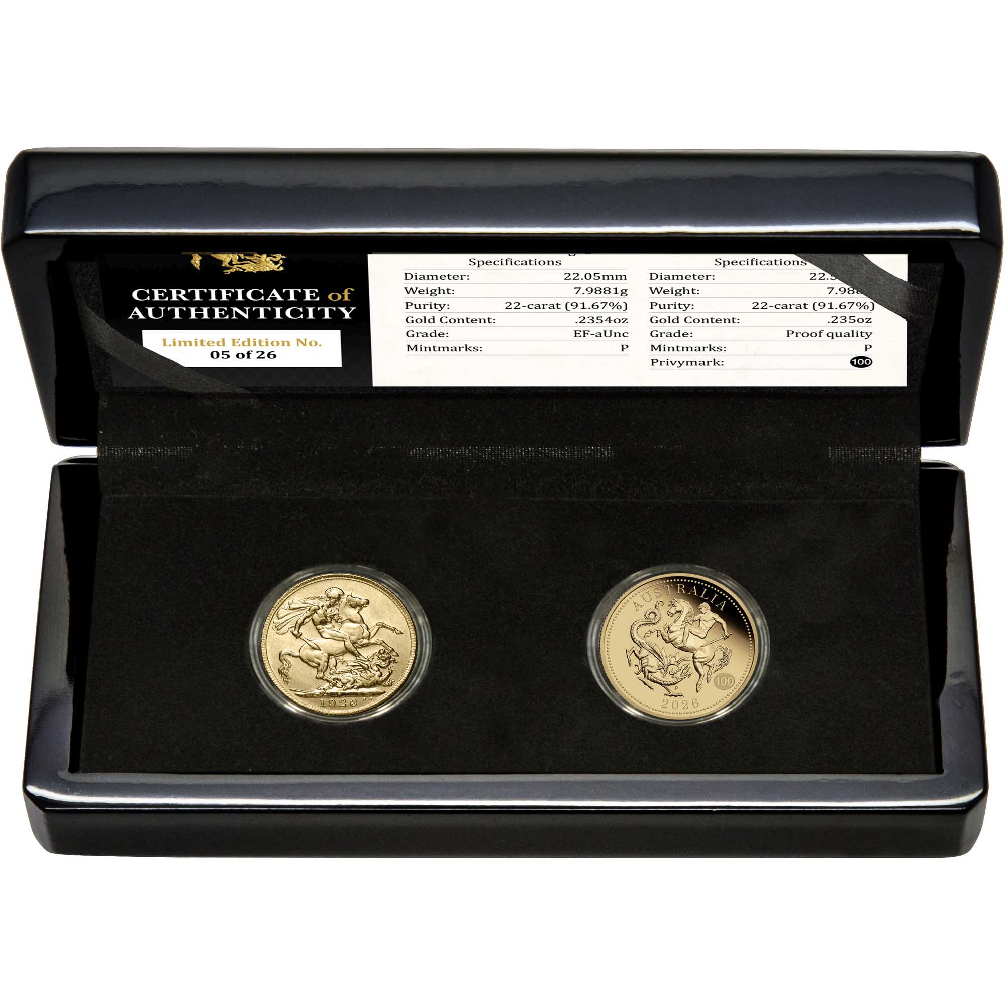 41897   1926 & 2026 Perth Mint Box Open w Cert