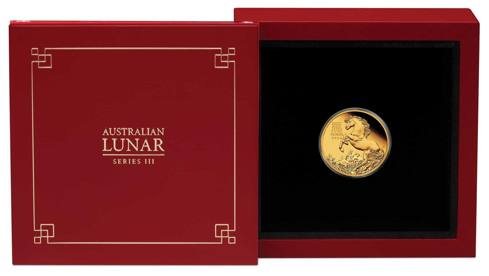 16 2026 Lunar Series III YOT Horse 1 10oz Gold Proof Coin In Case HighResCROPPED