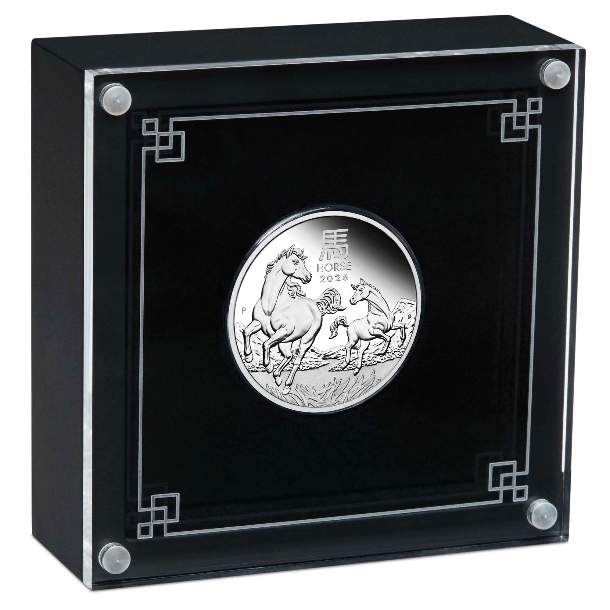 08 2026 Lunar Series III YOT Horse 1 2oz Silver Proof Coin in case HighRes